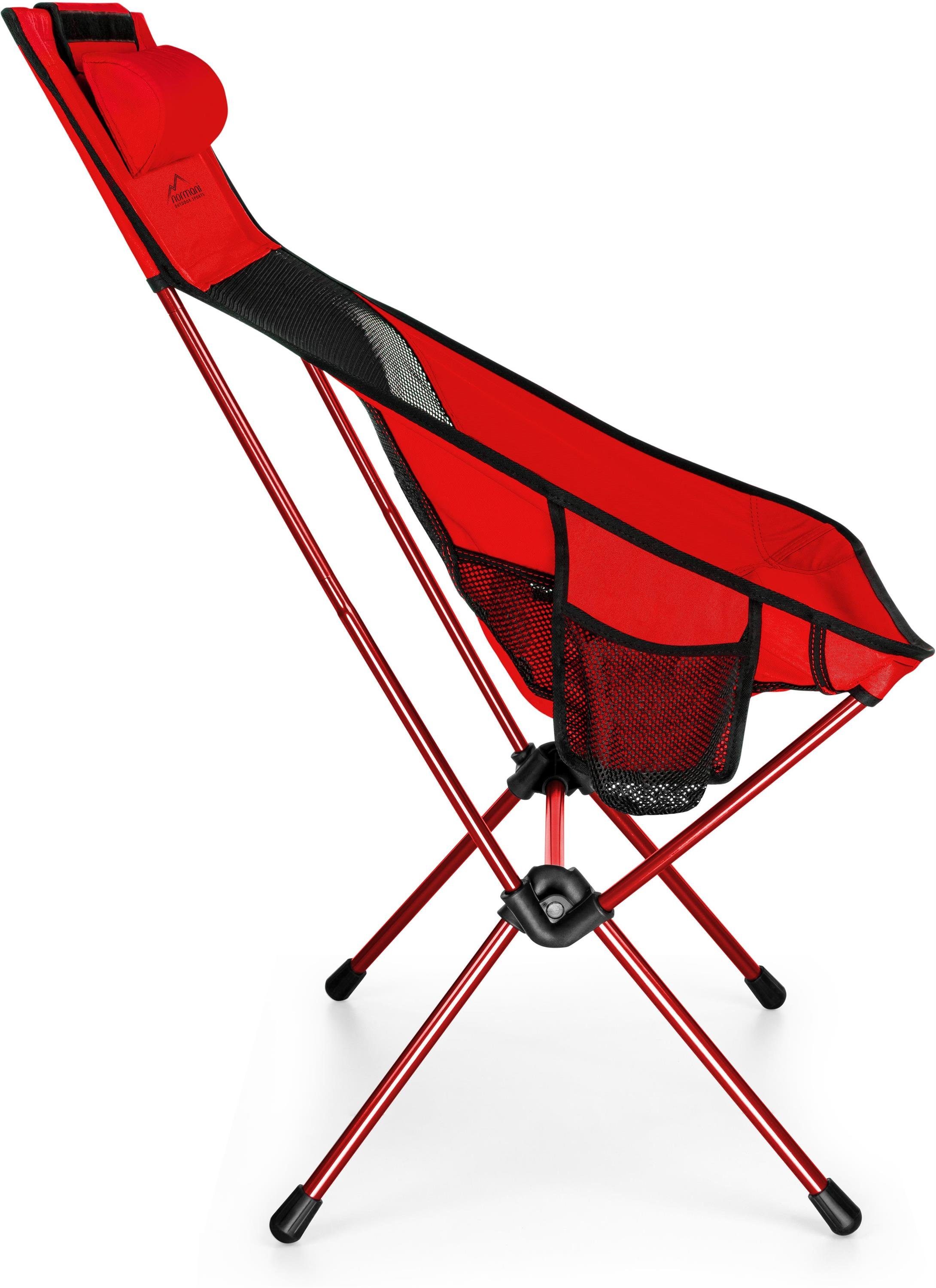 150 „Nemaska“, Capingsessel Belastbarkeit: Rot kg Campingstuhl Maximale Ultraleichter Faltstuhl Klappstuhl XXL normani - Outdoorstuhl Campingstuhl