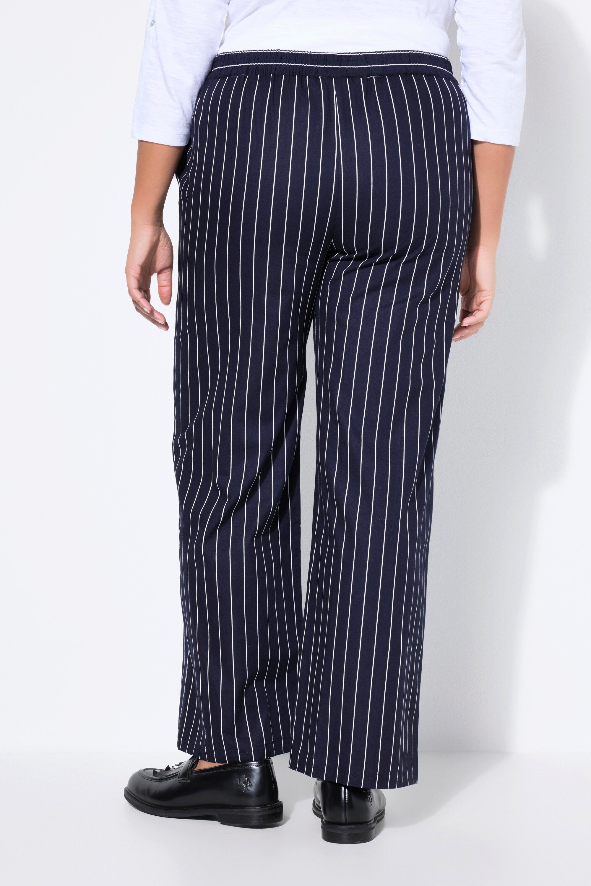 Angel of Style Funktionshose Hose weites Bein High Waist Nadelstreifen