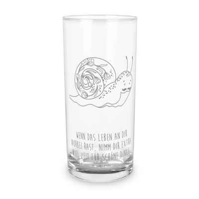 Mr. & Mrs. Panda Glas 400 ml Schnecke Sir - Transparent - Geschenk, Glas, Trinkglas, Wasser, Premium Glas, Lasergravur