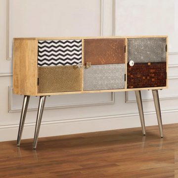 vidaXL Sideboard Sideboard 120 x 30 x 75 cm Massivholz Mango (1 St)