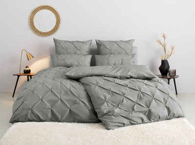 Bettwäsche Elliant in Gr. 135x200 oder 155x220 cm, Home affaire, Renforcé, 2 teilig, Bettwäsche aus Baumwolle, elegante Bettwäsche mit Hochtief-Struktur