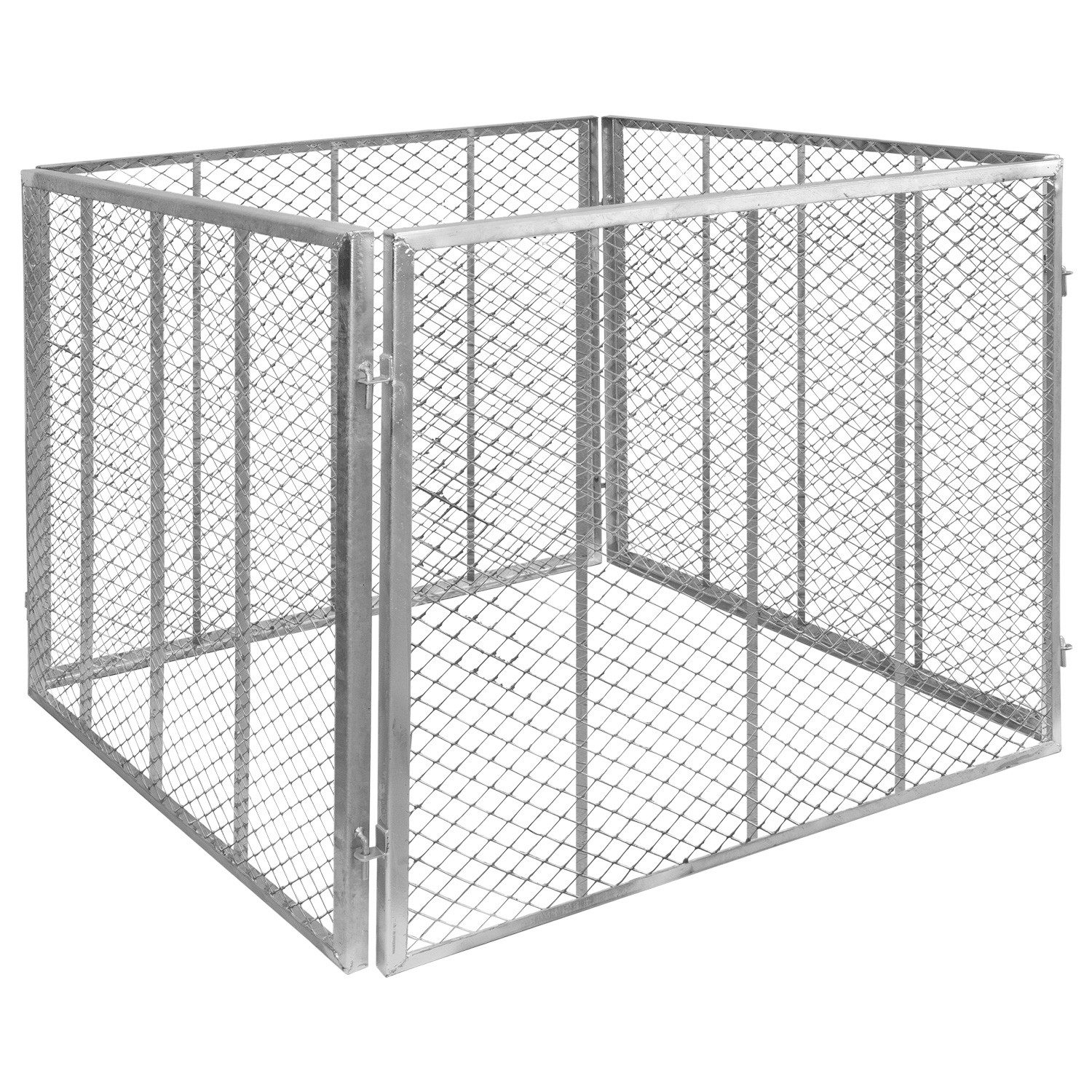 V2Aox Komposter Kompost Kompostbehälter Garten Gitter Stahl verzinkt 100x100x80 cm