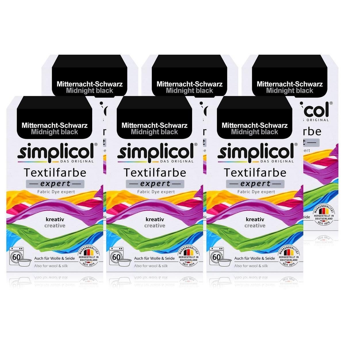 simplicol Textilfarbe Simplicol Textilfarbe expert Mitternacht-Schwarz 150g-Farbe zum Färben