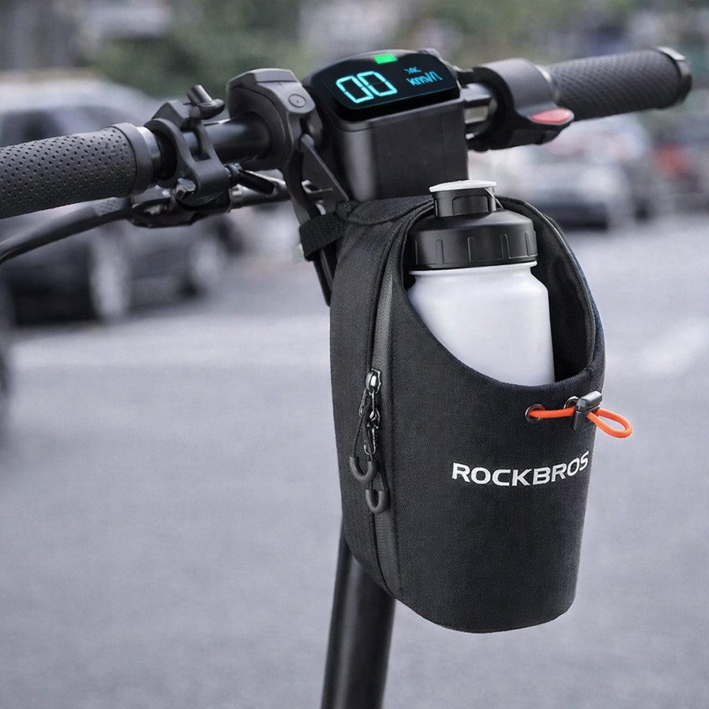 ROCKBROS Scootertasche Scootertasche Lenkertasche für Scooter und Fahrrad mit Flaschenfach
