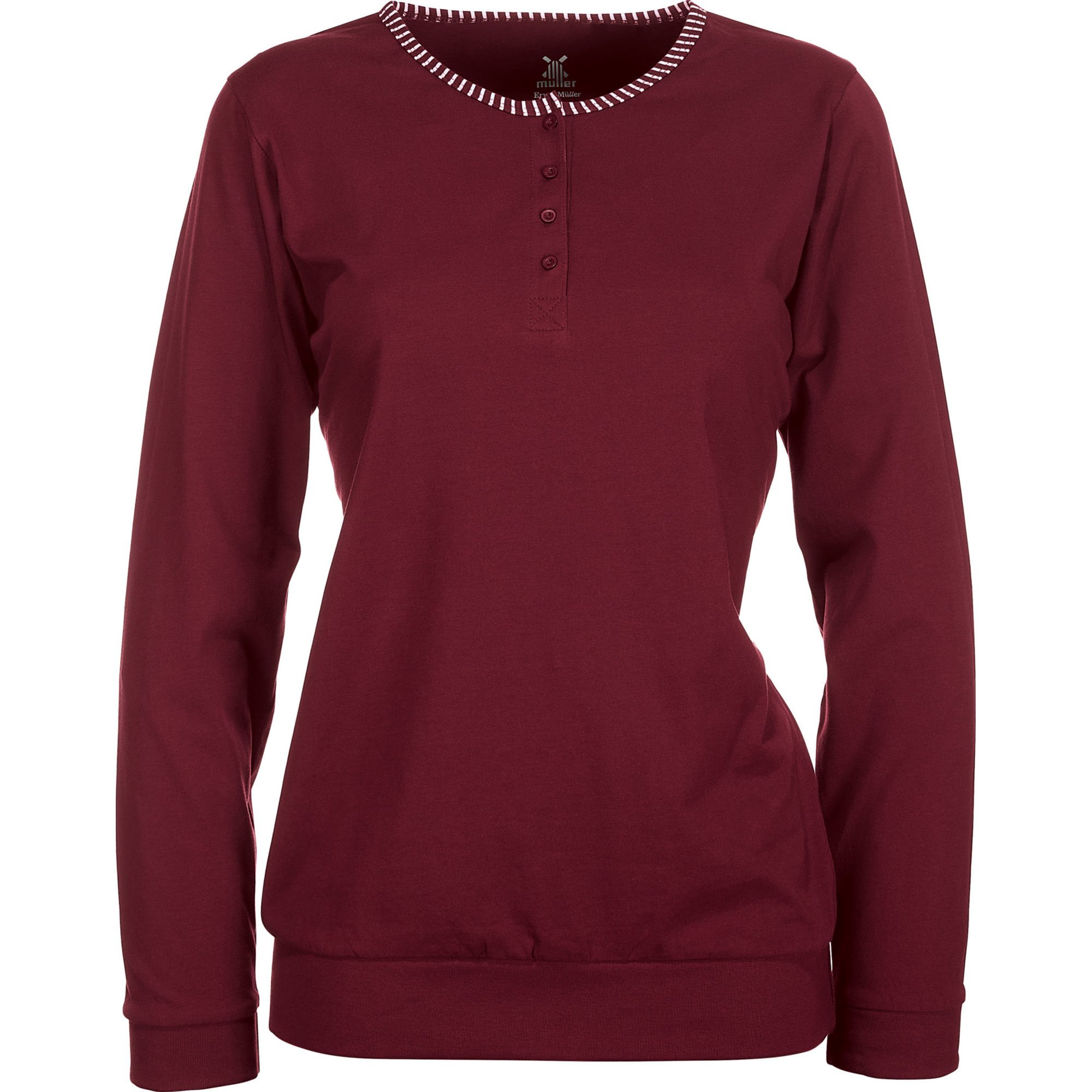 Erwin Müller Pyjama Damen-Schlafanzug Single-Jersey Streifen: gestrickter R günstig online kaufen