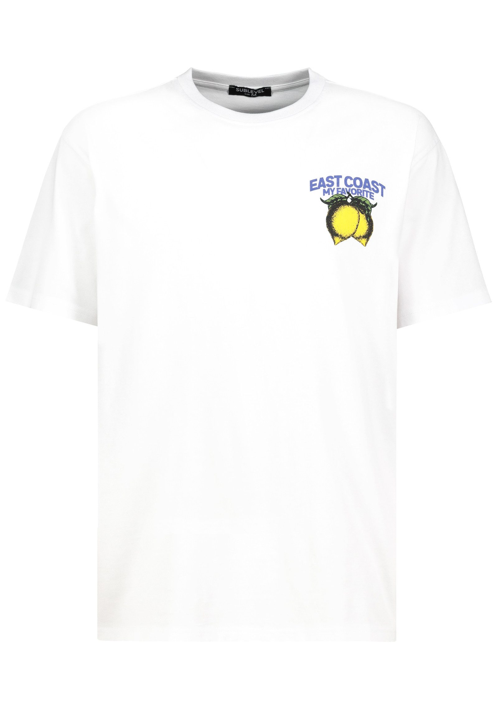 SUBLEVEL T-Shirt Fotoprint Rundhalsausschnitt Kurzarm Obstmotiv (1-tlg) H12078AH22590_S/S Shirts