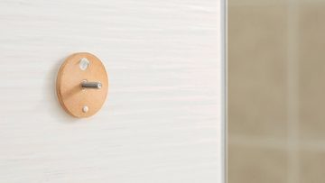 tesa Duschablage DRAAD Duscheckkorb ohne Bohren - 42,5 cm : 42,5 cm : 20,5 cm, Packung 1-tlg., selbstklebendes Hängeregal für die Dusche - chrom - silber glänzend
