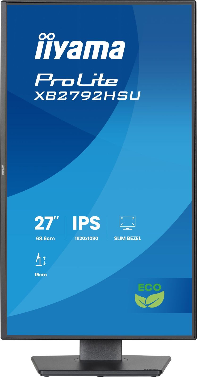 Iiyama XB2792HSU-B1 TFT-Monitor (1920 x 1080 px, Full HD, 3 ms Reaktionszeit, 120 Hz, IPS, Adaptive-Sync, Lautsprecher, HDCP, Pivot, Höhenverstellbar)