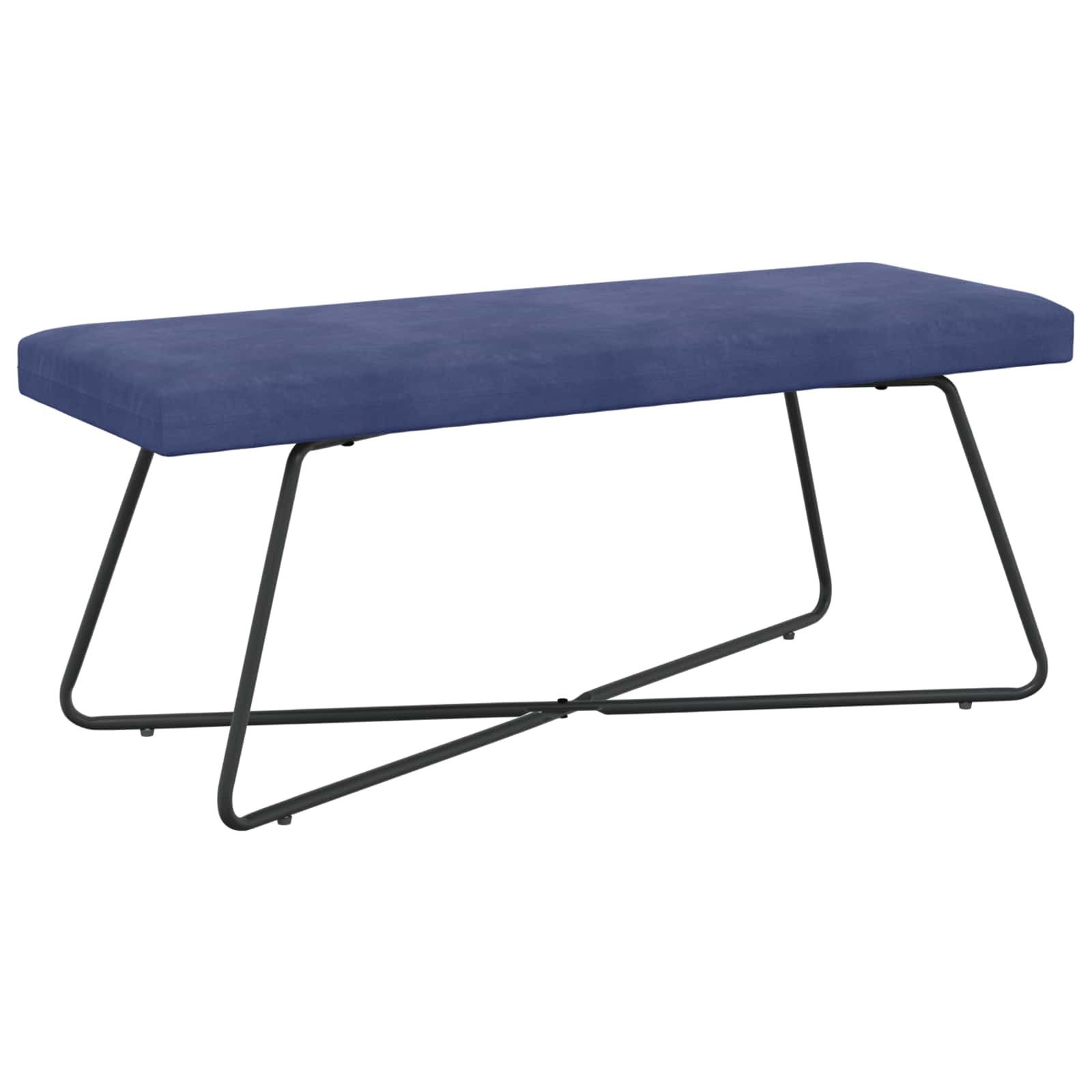 vidaXL Sitzbank Bank Polizeiblau 110 x 40 x 45 cm Samt (1-St)