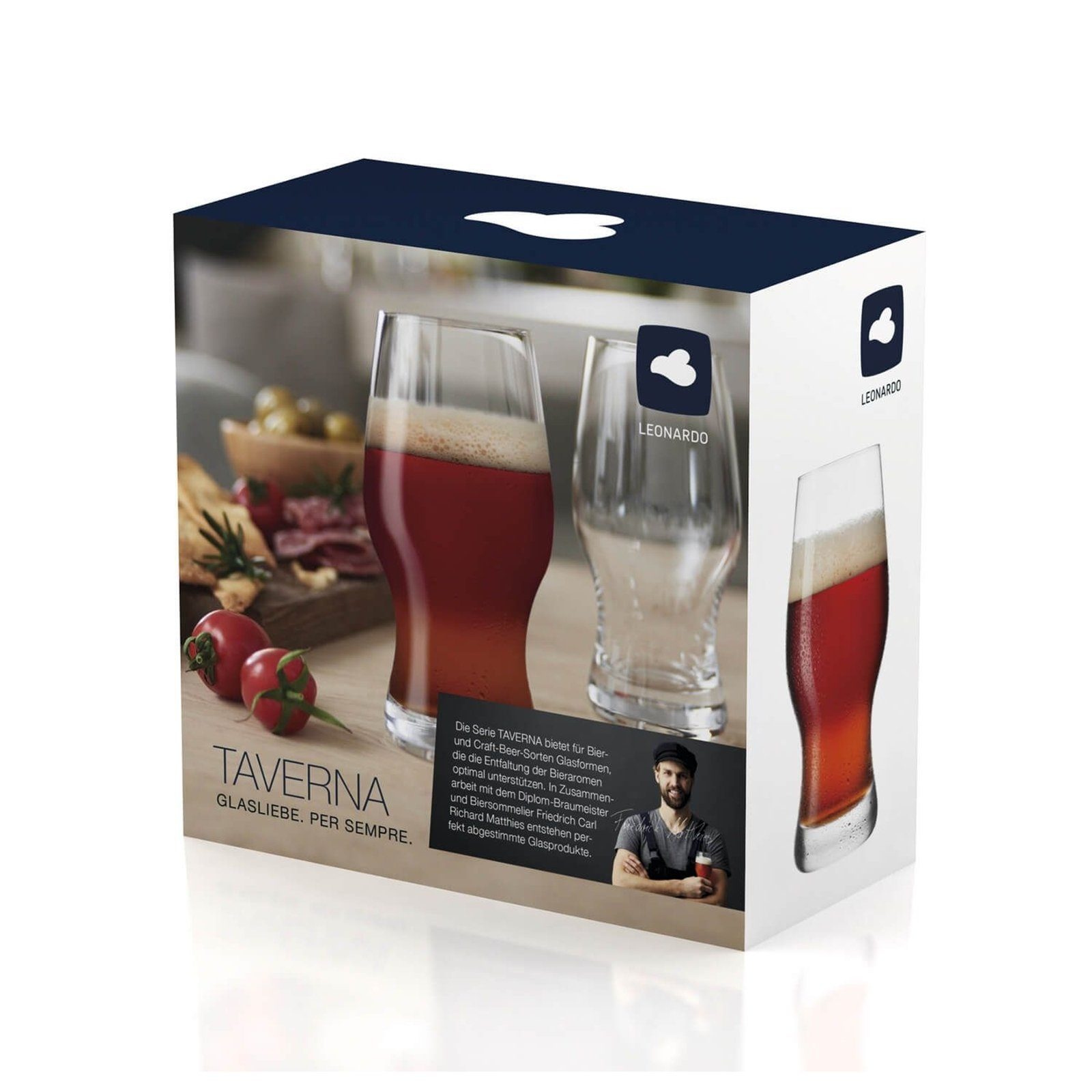 LEONARDO Bierglas Bierglas 2er Set Taverna, 2-tlg., Glas