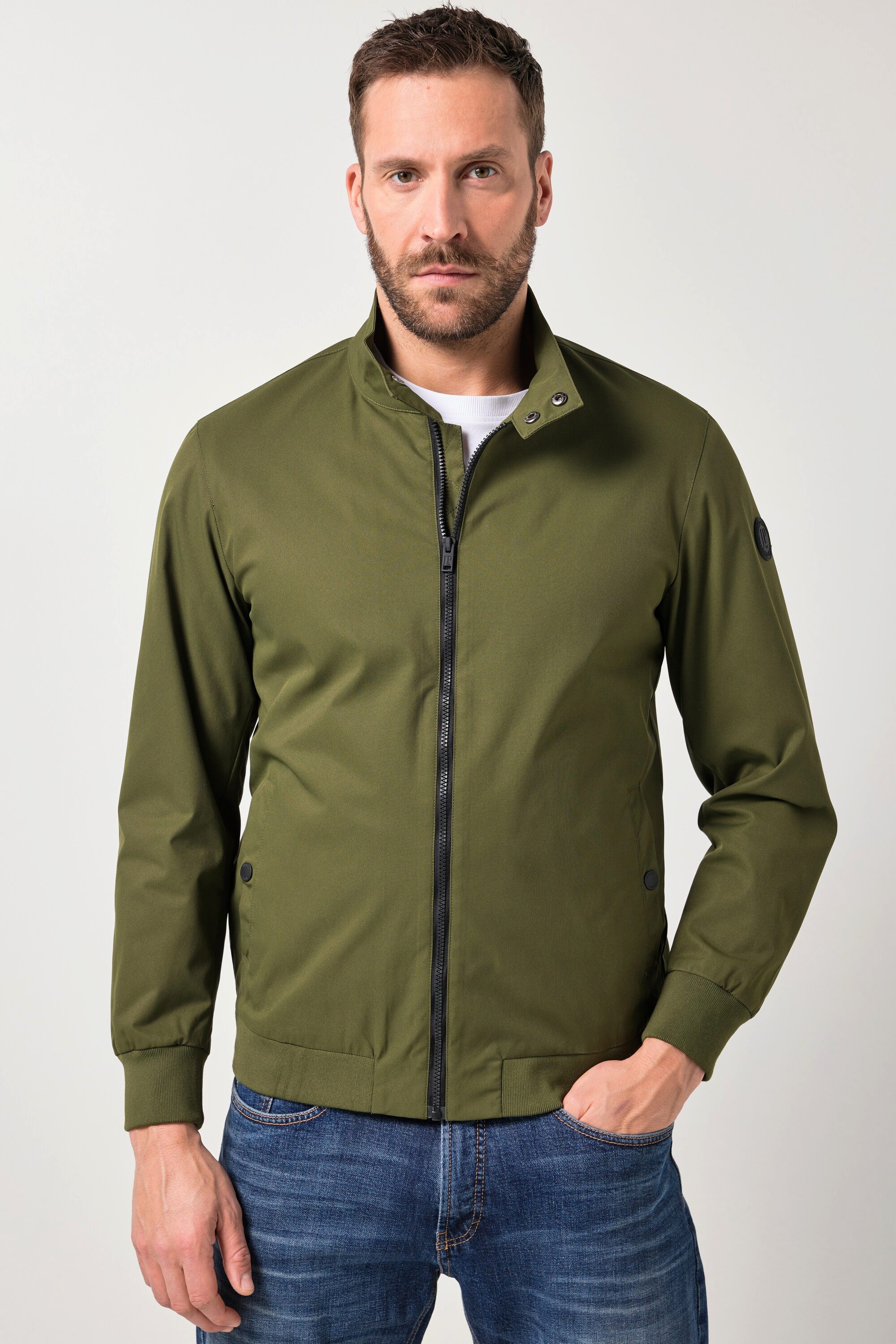 Funktionsjacke Blouson Jacke Stehkragen Druckknopf
