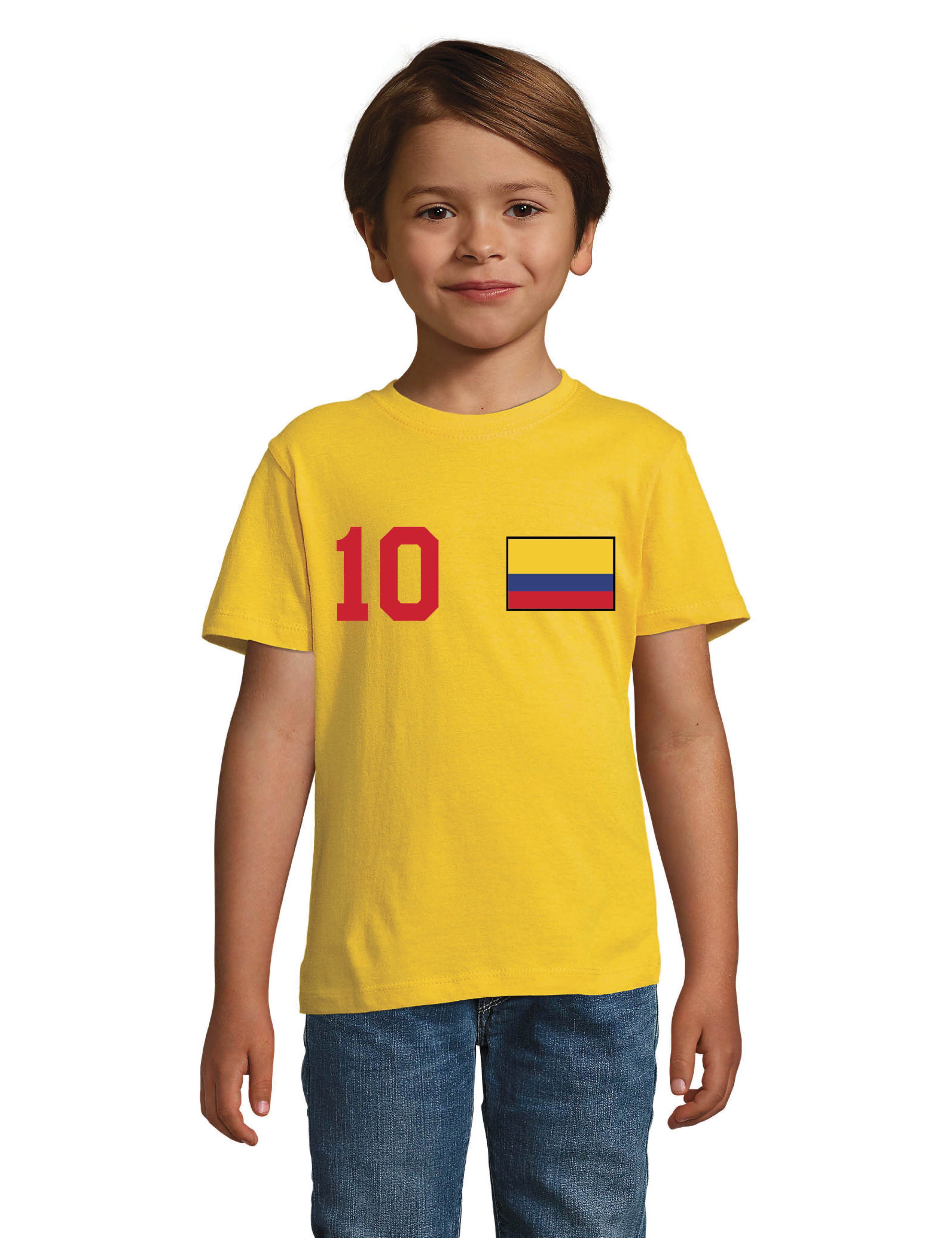 Youth Designz T-Shirt Kolumbien Kinder T-Shirt im Fußball Trikot Look WM 2026 mit trendigem Motiv