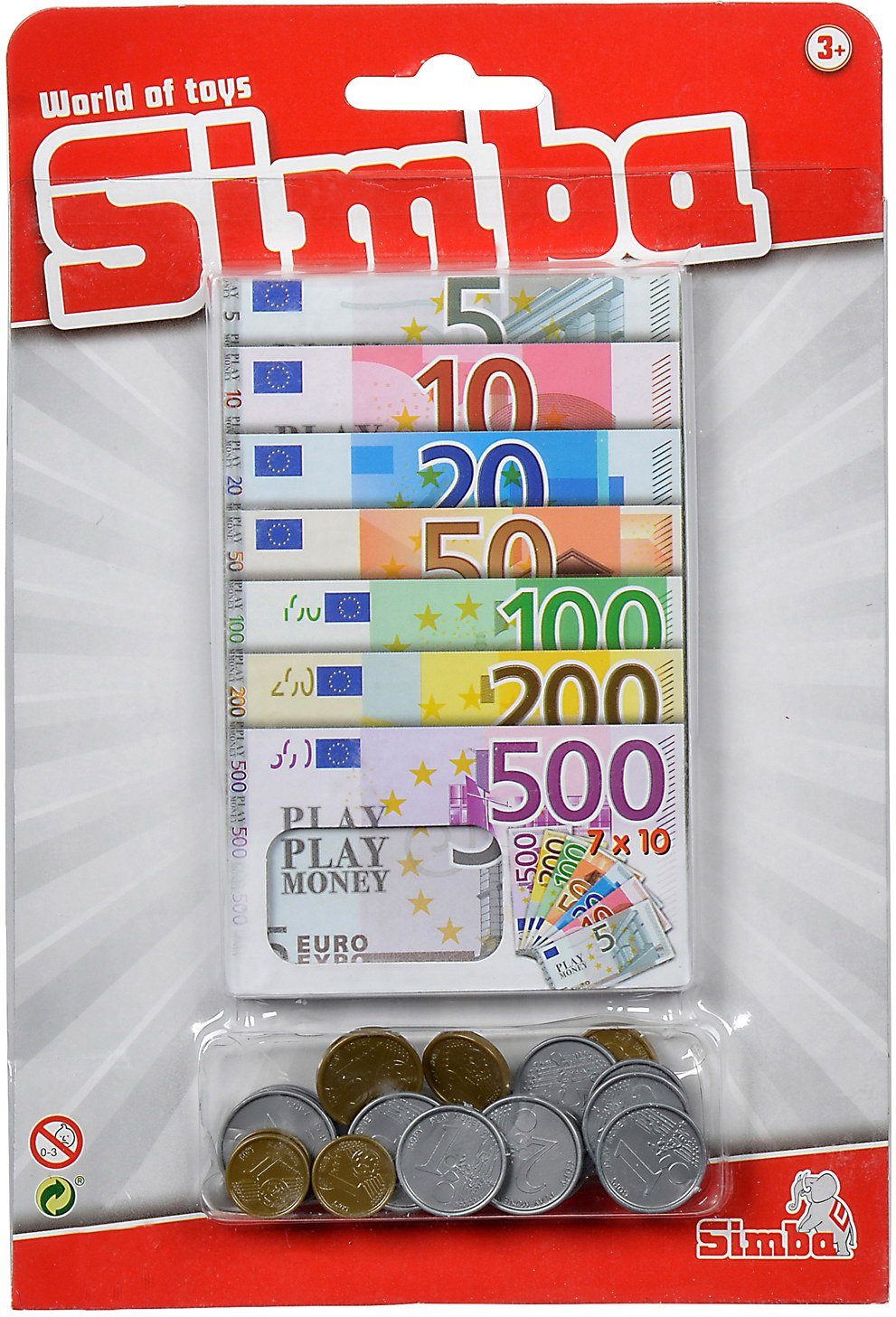 SIMBA Spielgeld Spielzeug Shopping Euro Spielgeld 24 Münzen und 70 Scheine günstig online kaufen