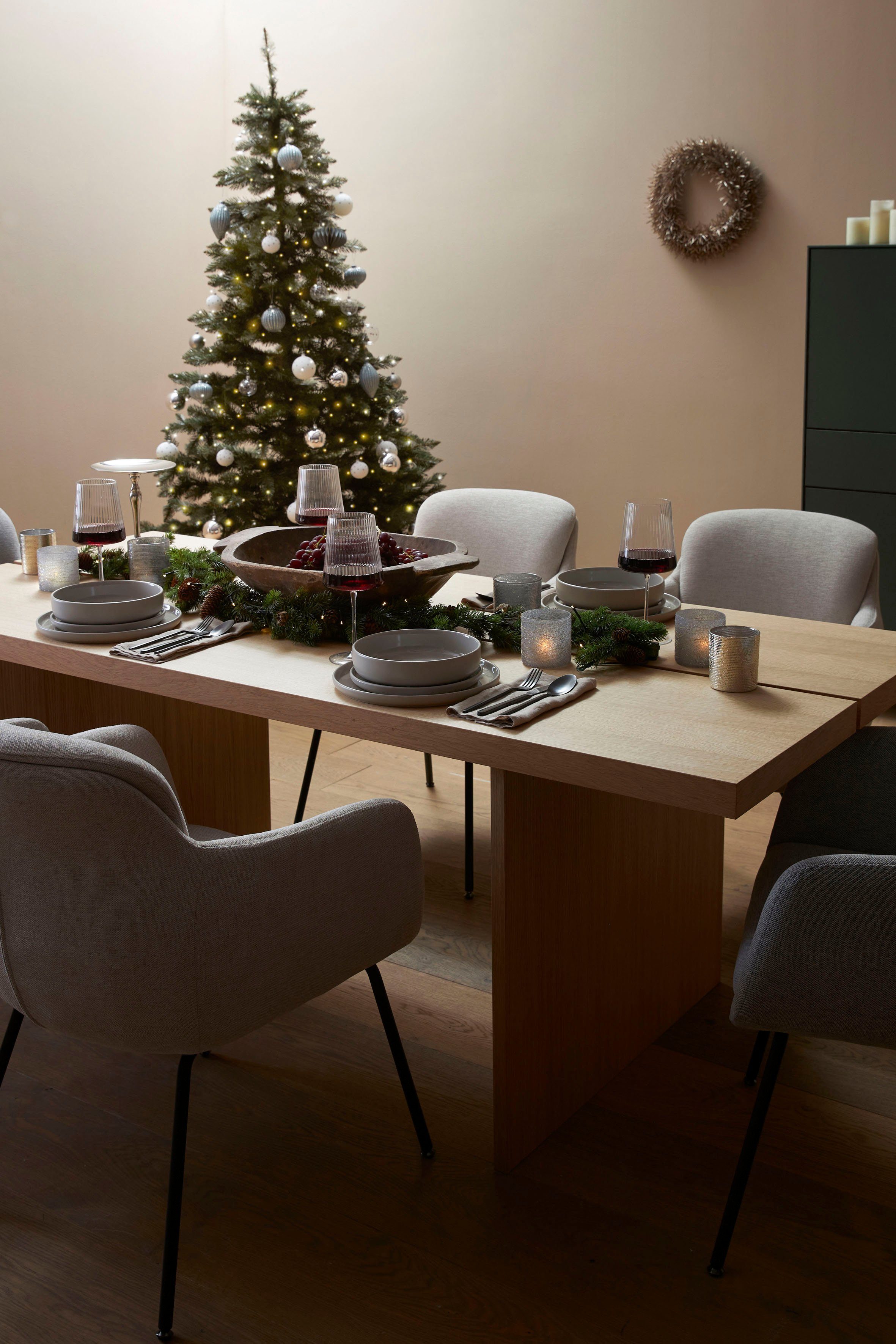 LeGer Home by Lena Gercke Dekokranz Marica, Weihnachtsdeko, Kranz in goldfarbener Optik, Türkranz, Ø ca. 43 cm – Bild 4 von 5