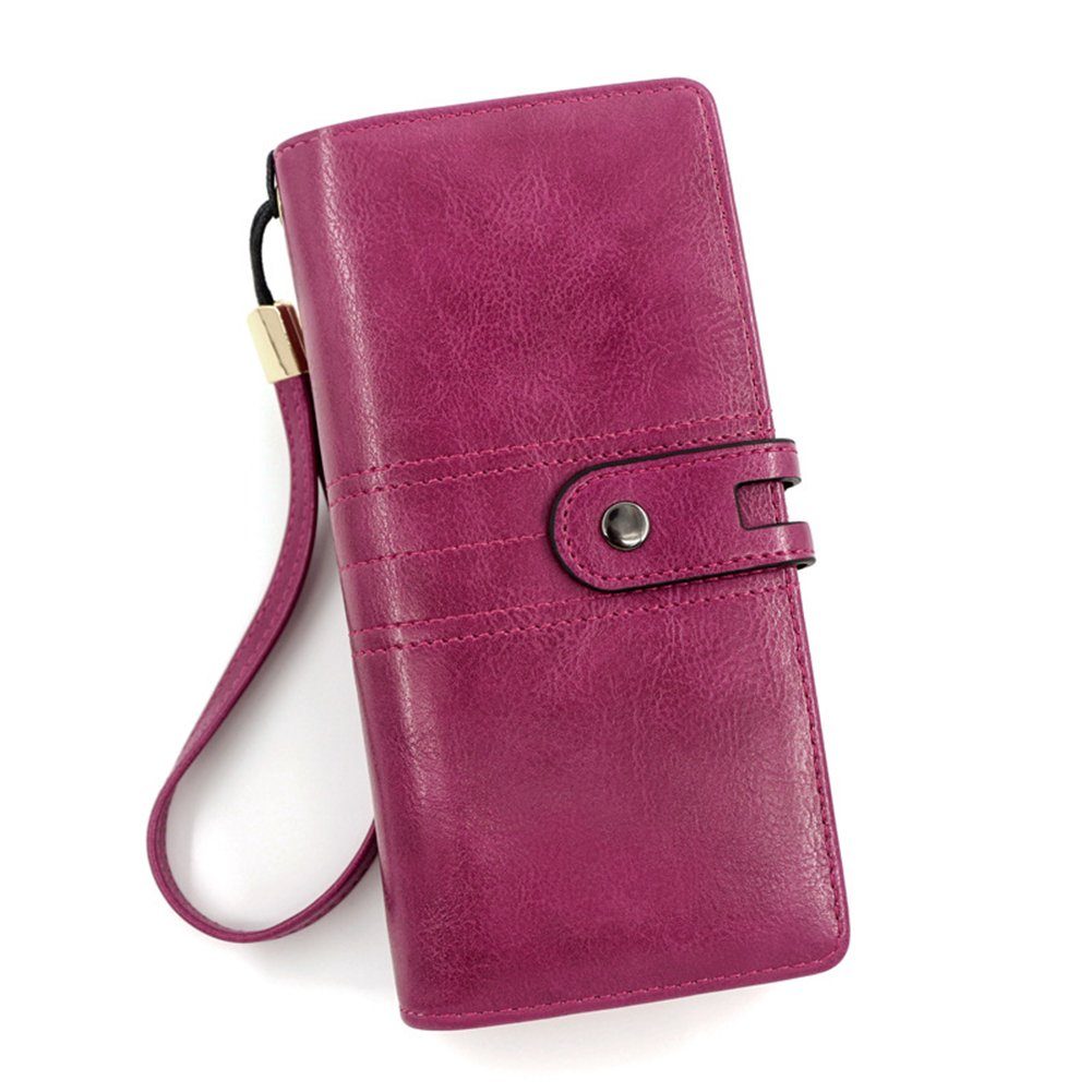 Blusmart Geldbörse Personalisierte Reißverschluss-Clutch Schnalle, Geldbörse, Handtasche, Unterarmtasche rose red