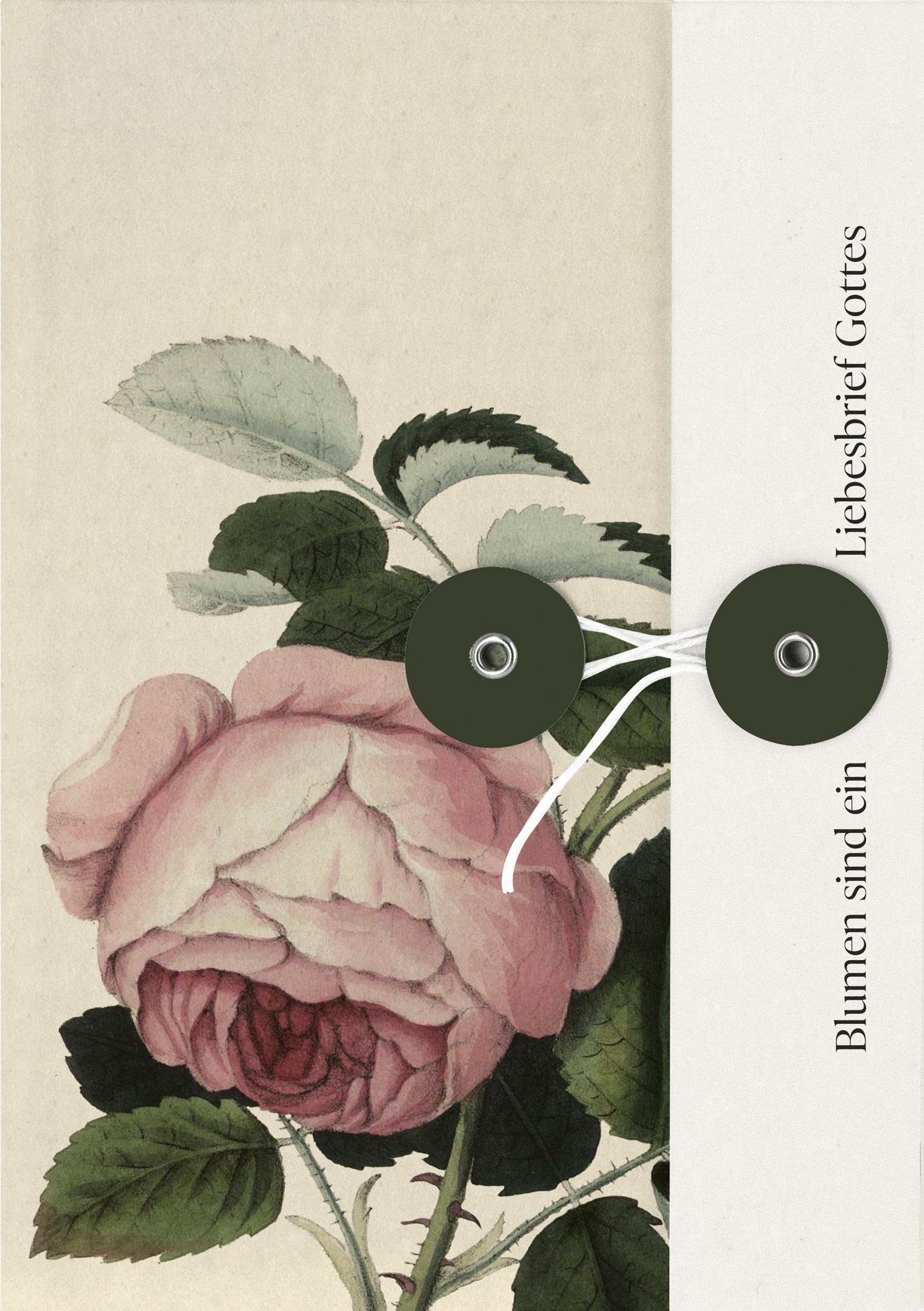 SCM Verlag Notizbuch Notizbuch mit Knopf - Blumen sind ein Liebesbrief Gottes