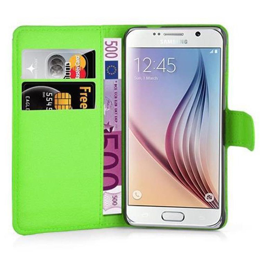 Cadorabo Handyhülle für Samsung Galaxy S6 Hülle Samsung Galaxy S6, Hülle Schutzhülle mit Standfunktion, Kartenfach und Magnetverschluss