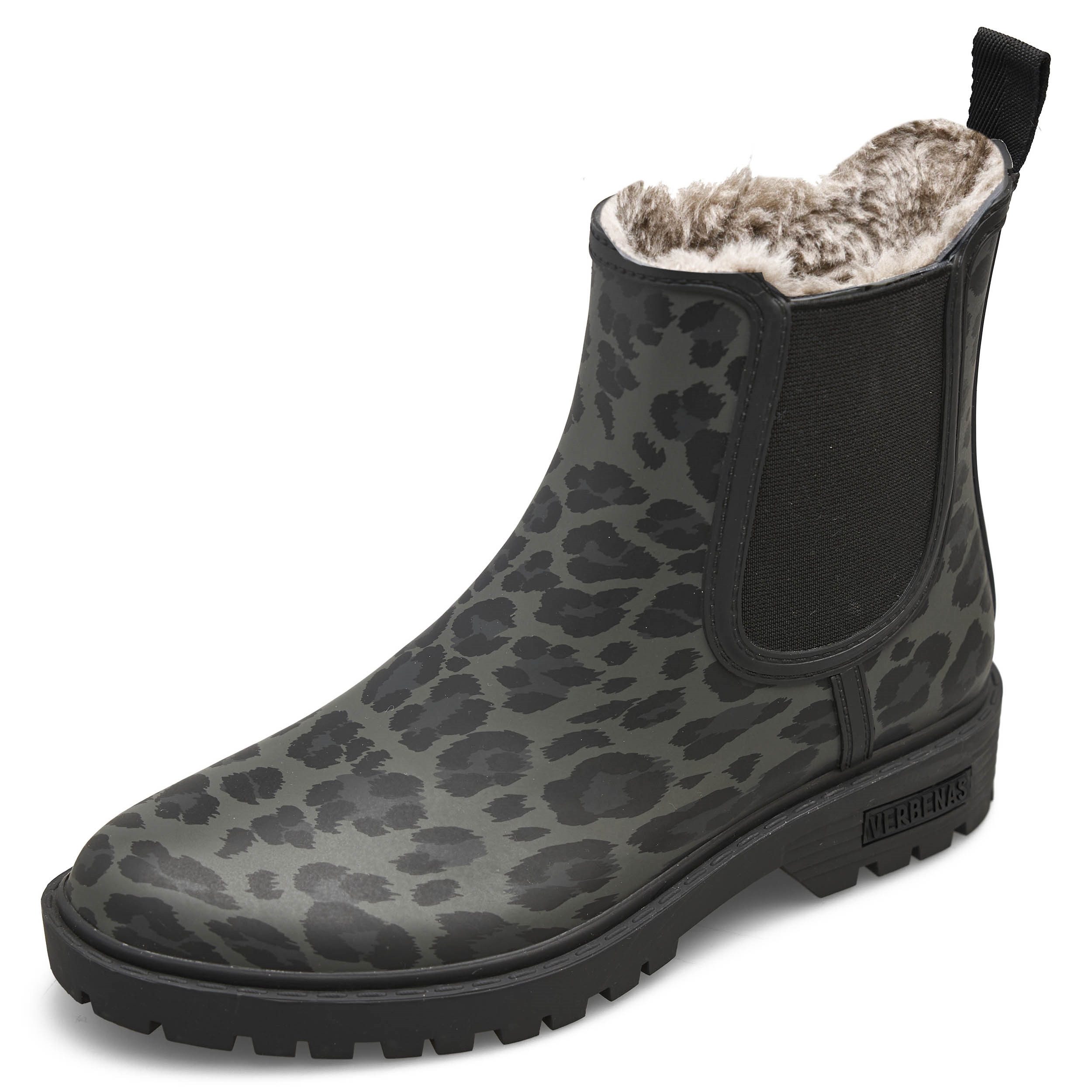 VERBENAS GAUDI FUR SMOOTH ANIMAL Gummistiefel Black Leo