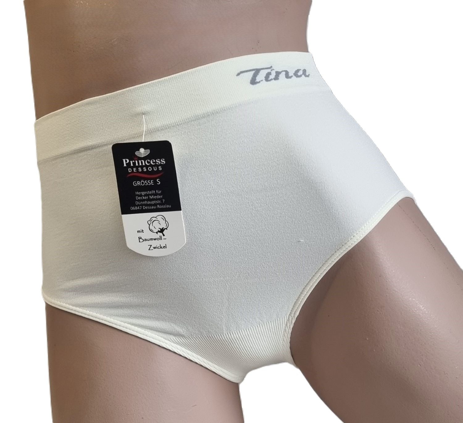 Dekker Taillenslip Damenslip "Tina" Seamless ohne Nähte super elastisch (Packung, 3er Pack) mit Logoschriftzug am Wäschebund