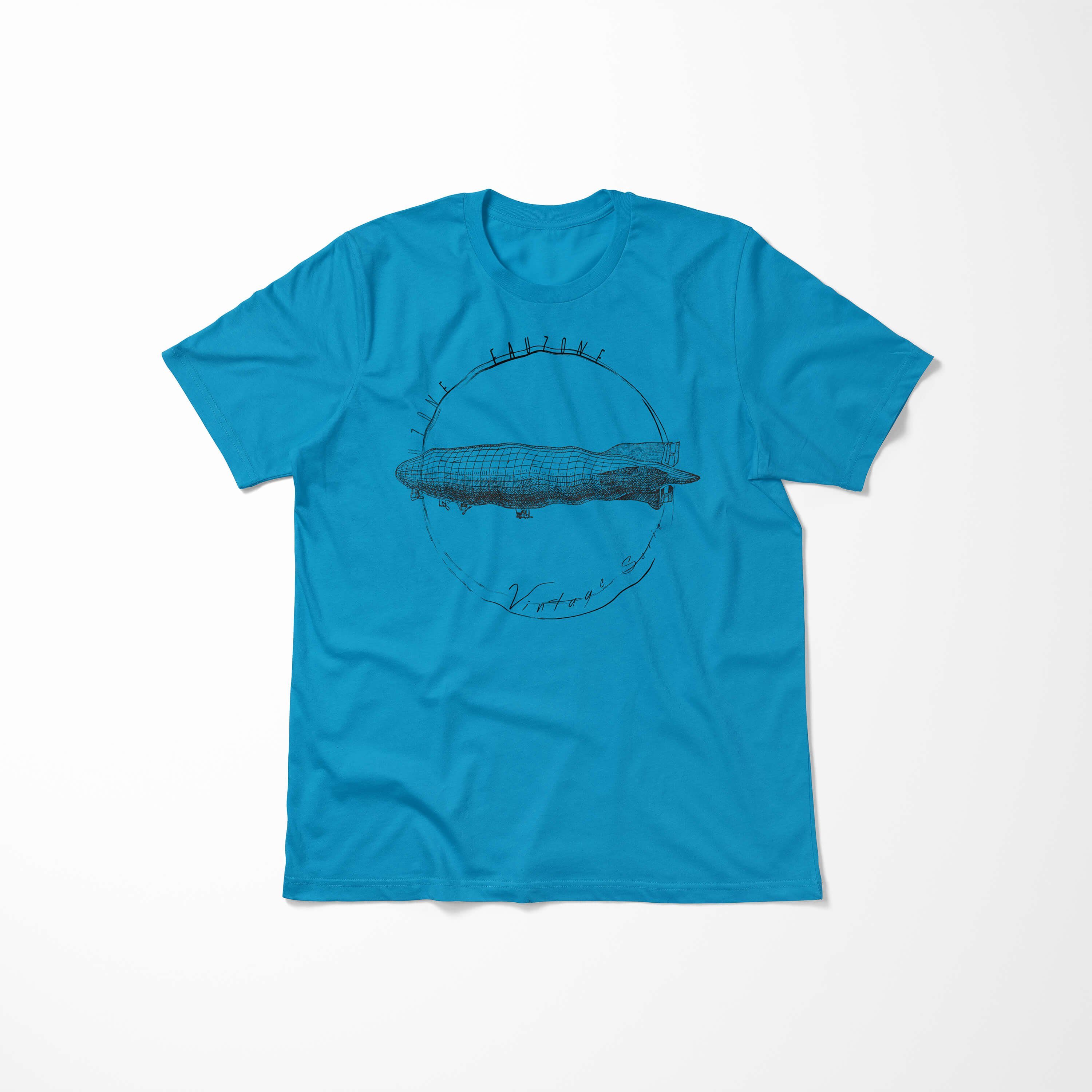 Vintage Art Sinus T-Shirt Herren Atoll Zeppelin T-Shirt