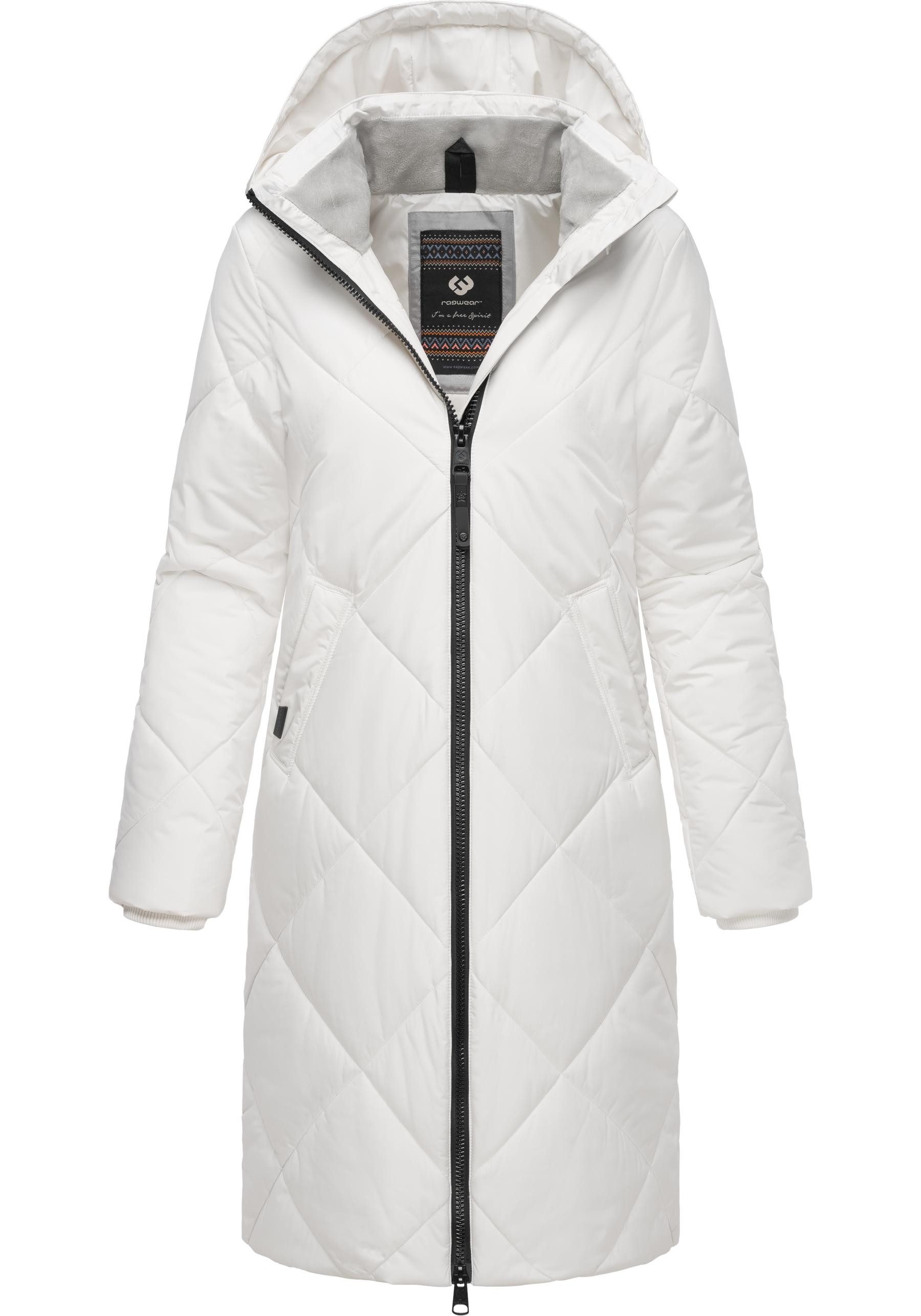 Ragwear Steppmantel Rebela stylischer Winterparka mit abnehmbarer Kapuze