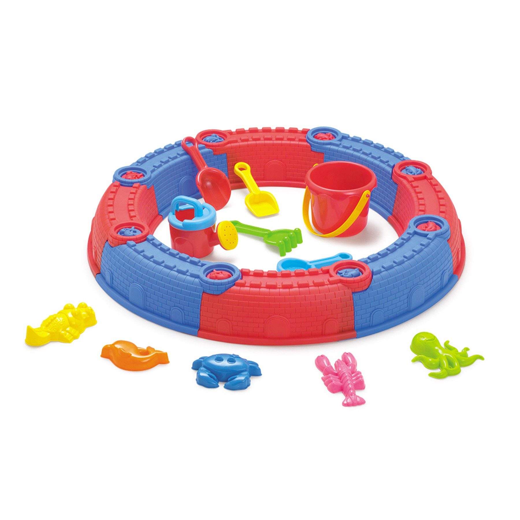 TikTakToo Sandform-Set Sandformenset kleiner Sandkasten rund Balkonsandkast günstig online kaufen