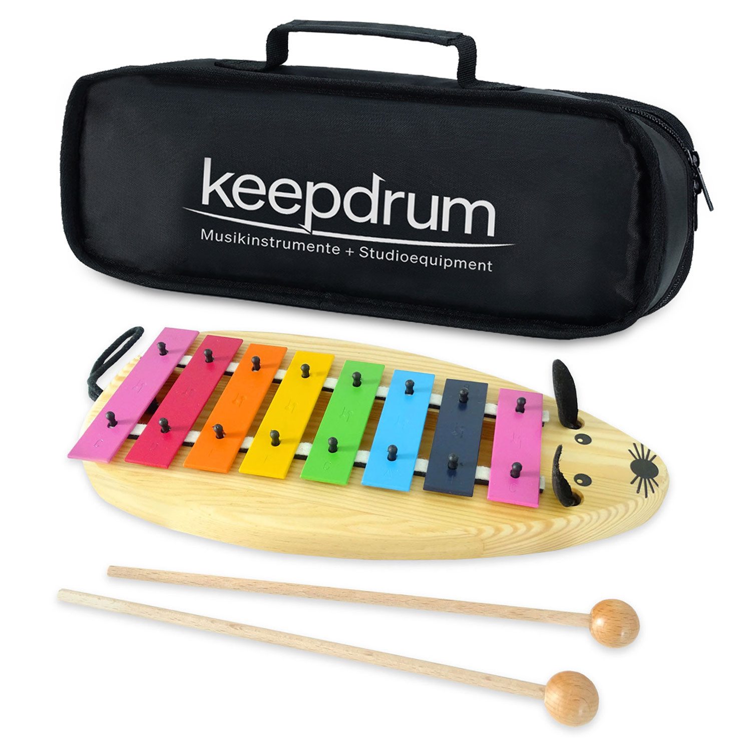 SONOR Glockenspiel Sonor Glockenspiel MG Maus mit Tragetasche,Set, Vorteils-Set mit Tasche