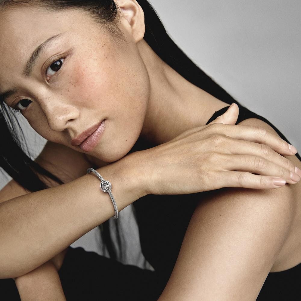 Pandora Charm-Einhänger Pandora Charm "Always Together" Verschlungene Herzen Silber 791507C00