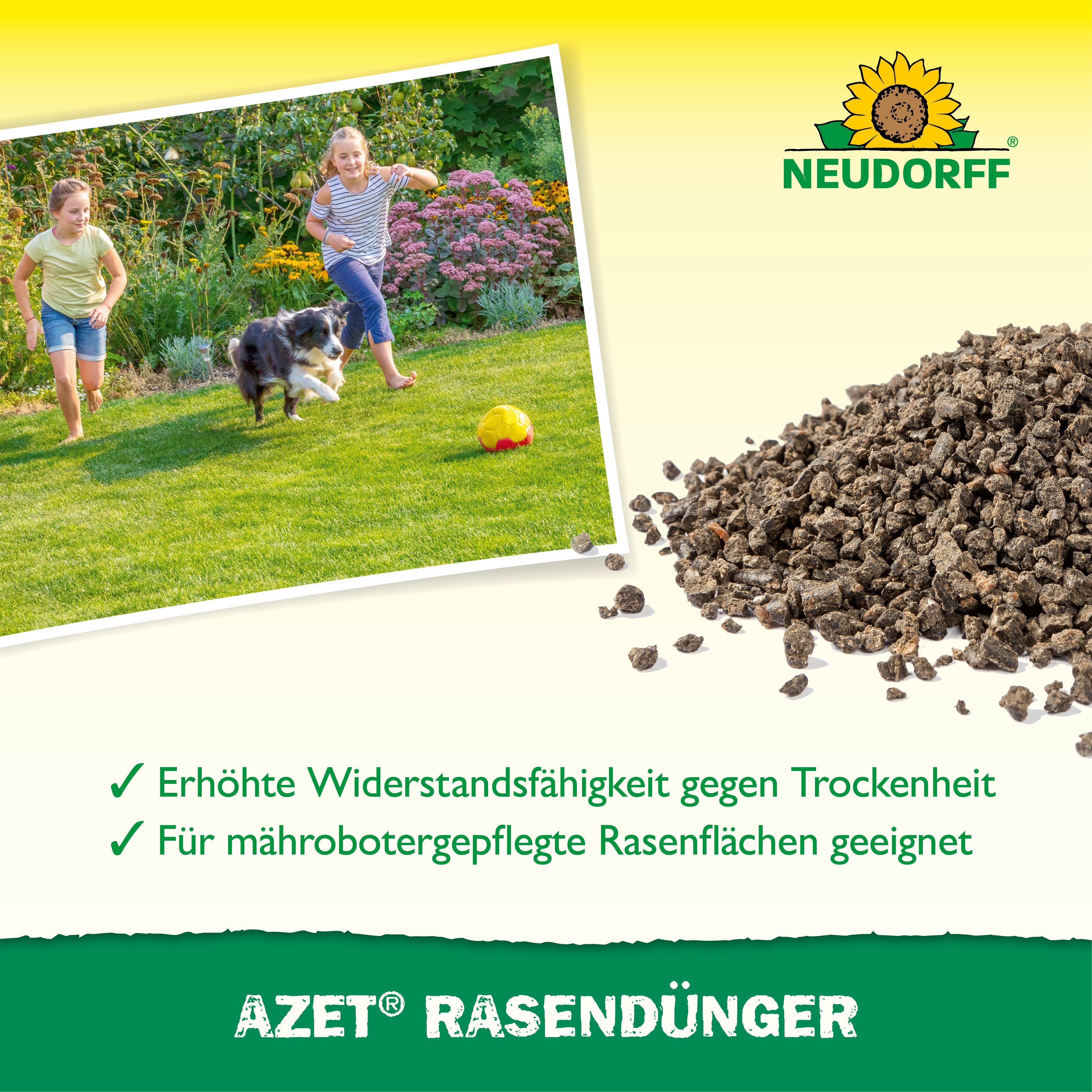 Neudorff Rasendünger Neudorff Azet RasenDünger, Mit Mikroorganismen & Mykorrhiza für eine verbesserte Nährstoffaufnahme, Mit Mikroorganismen & Mykorrhiza für bessere Nährstoffaufnahme, Mit Mikroorganismen & Mykorrhiza für Rasen und Boden