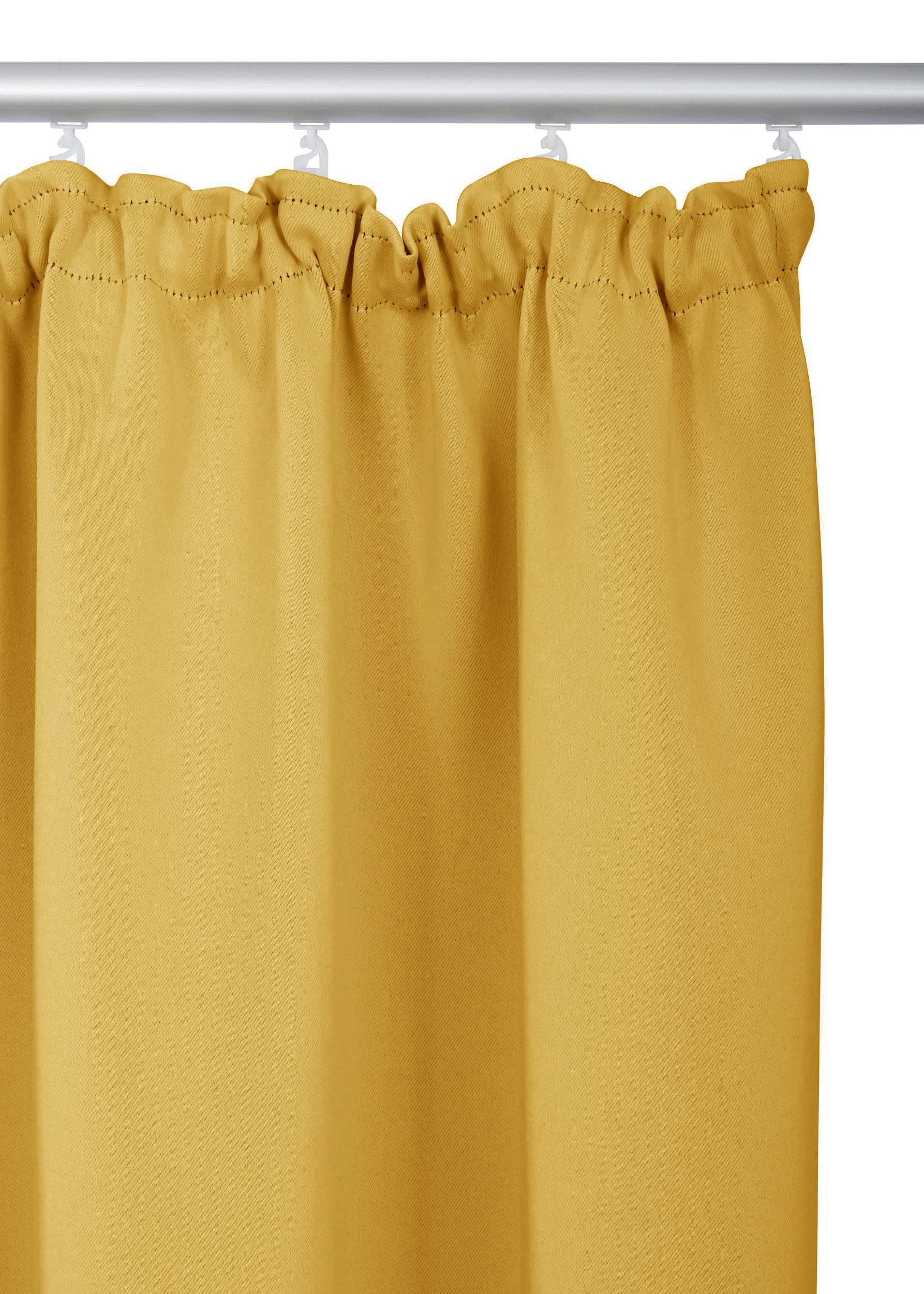 OTTO home Vorhang SOLA (1 St), Kräuselband, verdunkelnd, Polyester, Breite:130 cm, 1 Schal, einfarbig, Verdunkelung