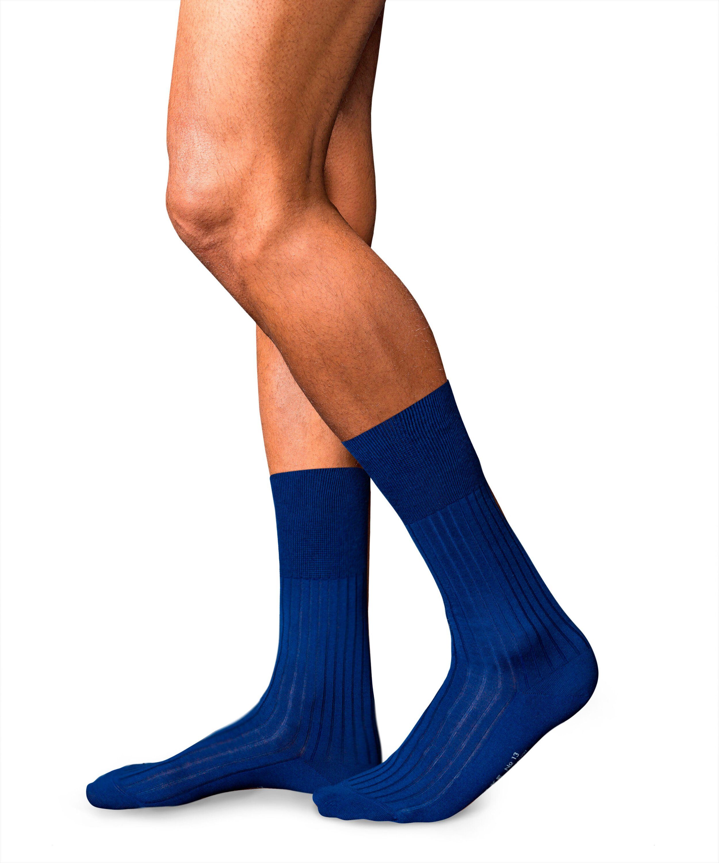 (1-Paar) No. Piuma blue (6000) FALKE Cotton 13 royal Finest Socken