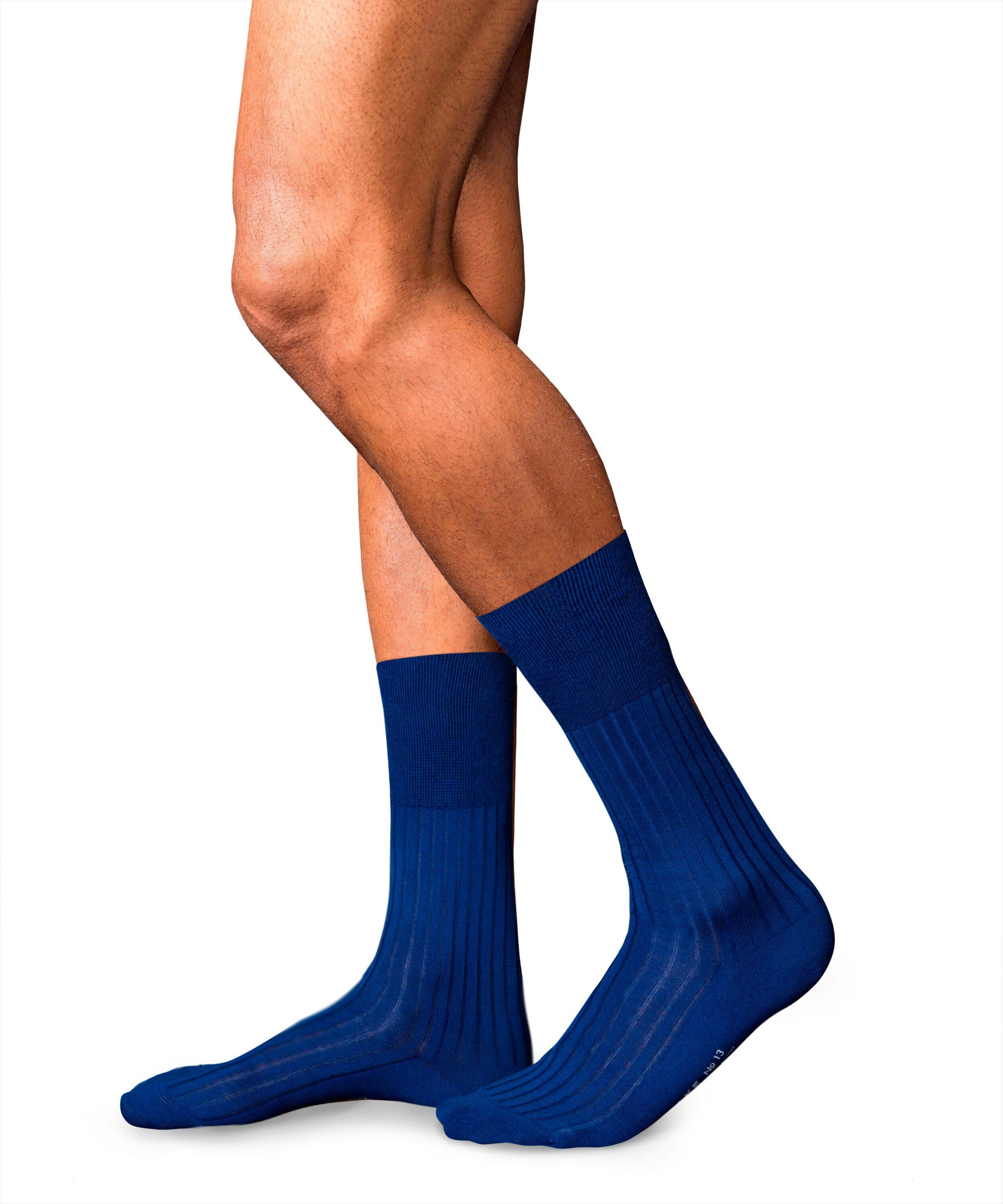 Finest Cotton (6000) No. FALKE 13 blue Socken (1-Paar) Piuma royal