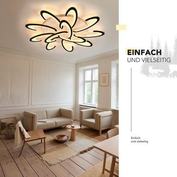 OULENBIYAR Deckenleuchte LED Deckenlampe leuchte Dimmbar mit Fernbedienung, 3000k/4000k/6000k, LED fest integriert, warmweiß, kaltweiß, neutralweiß, Einstellbar, 120W 7200LM Deckenlampe für Wohnzimmer, Balkon, Flur Küche