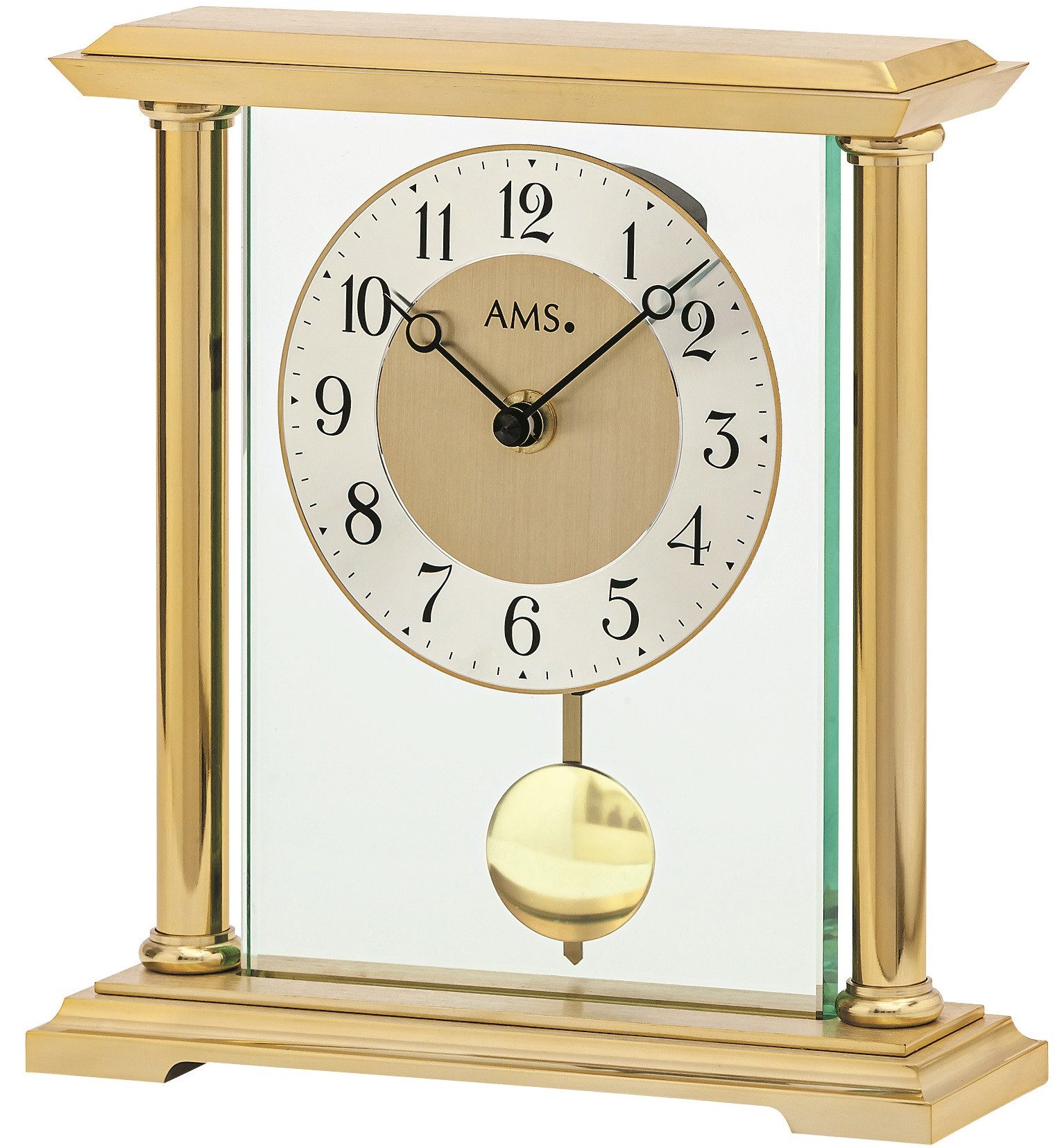 AMS Pendeltischuhr Quarzpendelwerk Metallgehäusse AMS 1143 günstig online kaufen