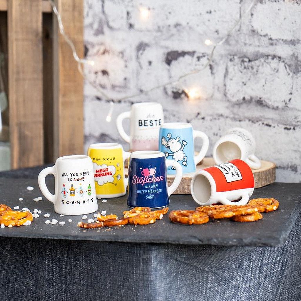 Sheepworld Schnapsglas Schnapskrug Schnapsglas Stamper Keramik Sheepworld ANTI-STRESS 73853, Material: Keramik