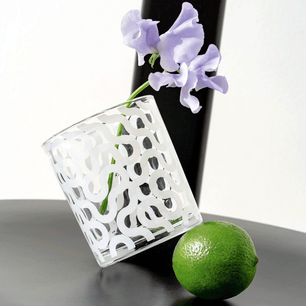 Glas Areaware Dusen Dusen Gläser, Muster, Weiß, 4 Stück