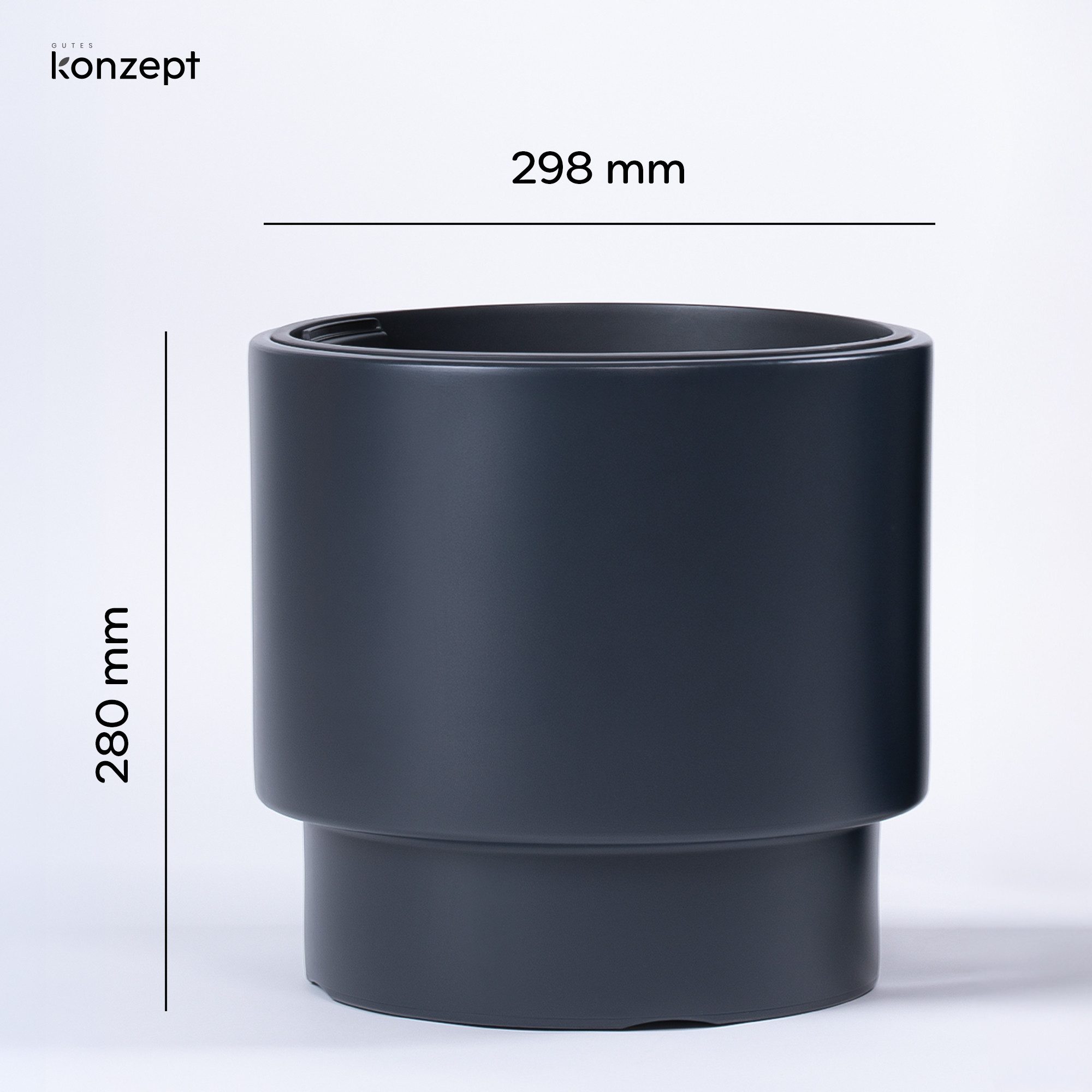 KONZEPT Blumentopf Ø 30 cm, 17 L, aus Kunststoff, mit Einsatz