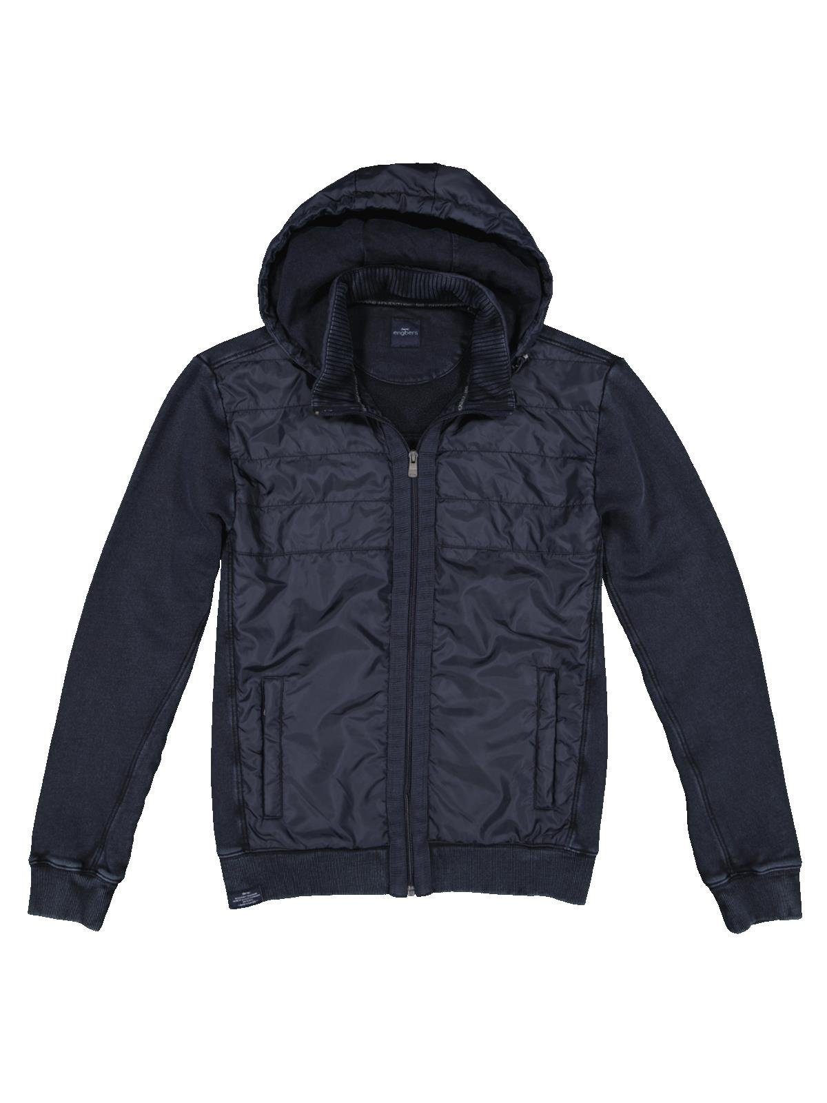 Engbers Kapuzensweatjacke Sweatjacke aus Materialmix