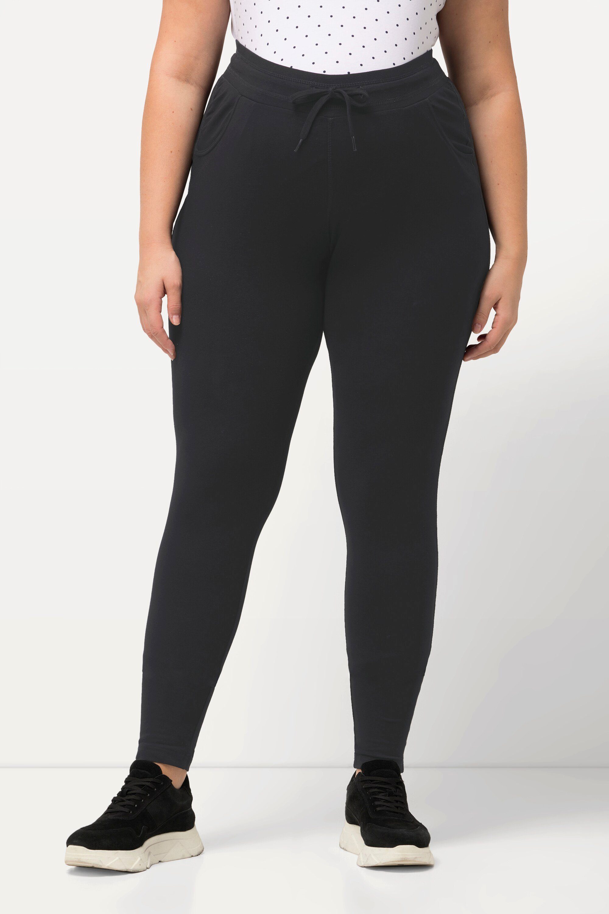 Ulla Popken Funktionshose Bellieva-Jersey Leggings Komfortbund Biobaumwolle