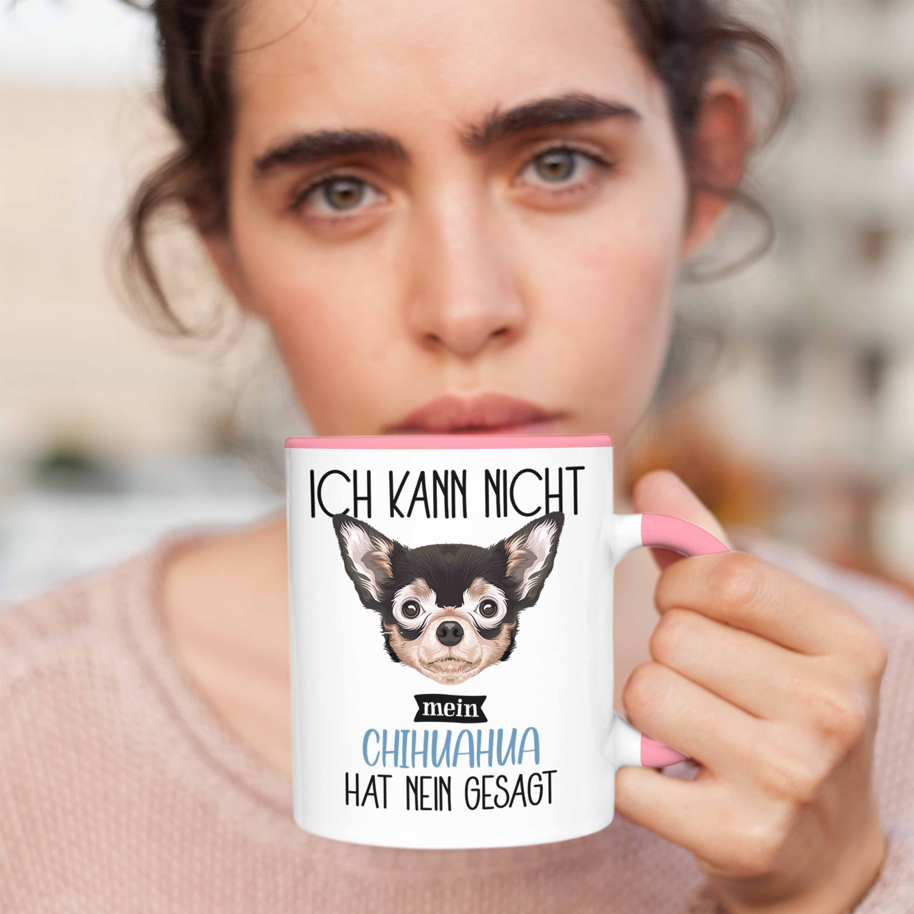 Rosa Lustiger Besitzer Geschenkidee Tasse Trendation Geschenk Spruch Ich Chihuahua Tasse Kan
