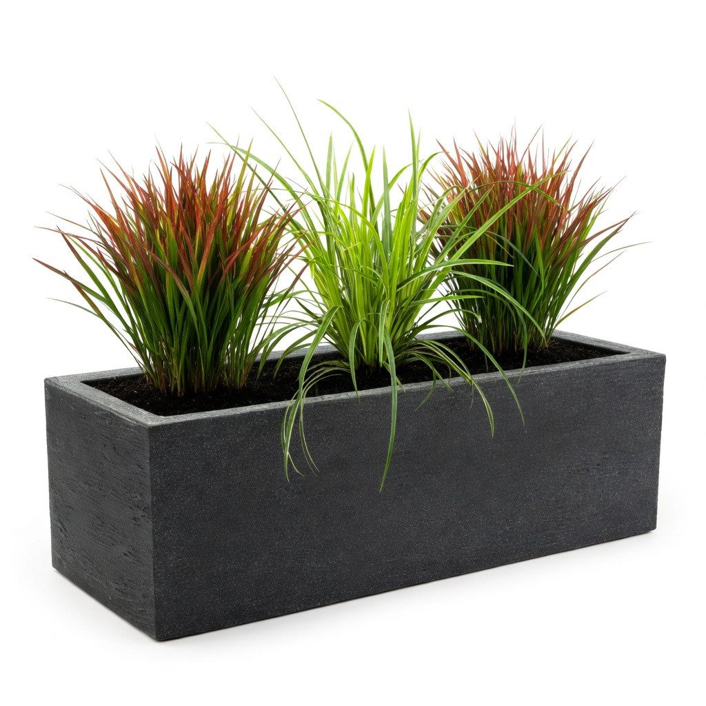 Pflanzwerk® Pflanzkübel Premium Kunststoff Blumenkübel Frostsicher mit Lotus-Effekt - GARANTIE, 2. Jahre Garantie - Frostsicher - Wurzelschutz - Nachhaltig - Eckig -