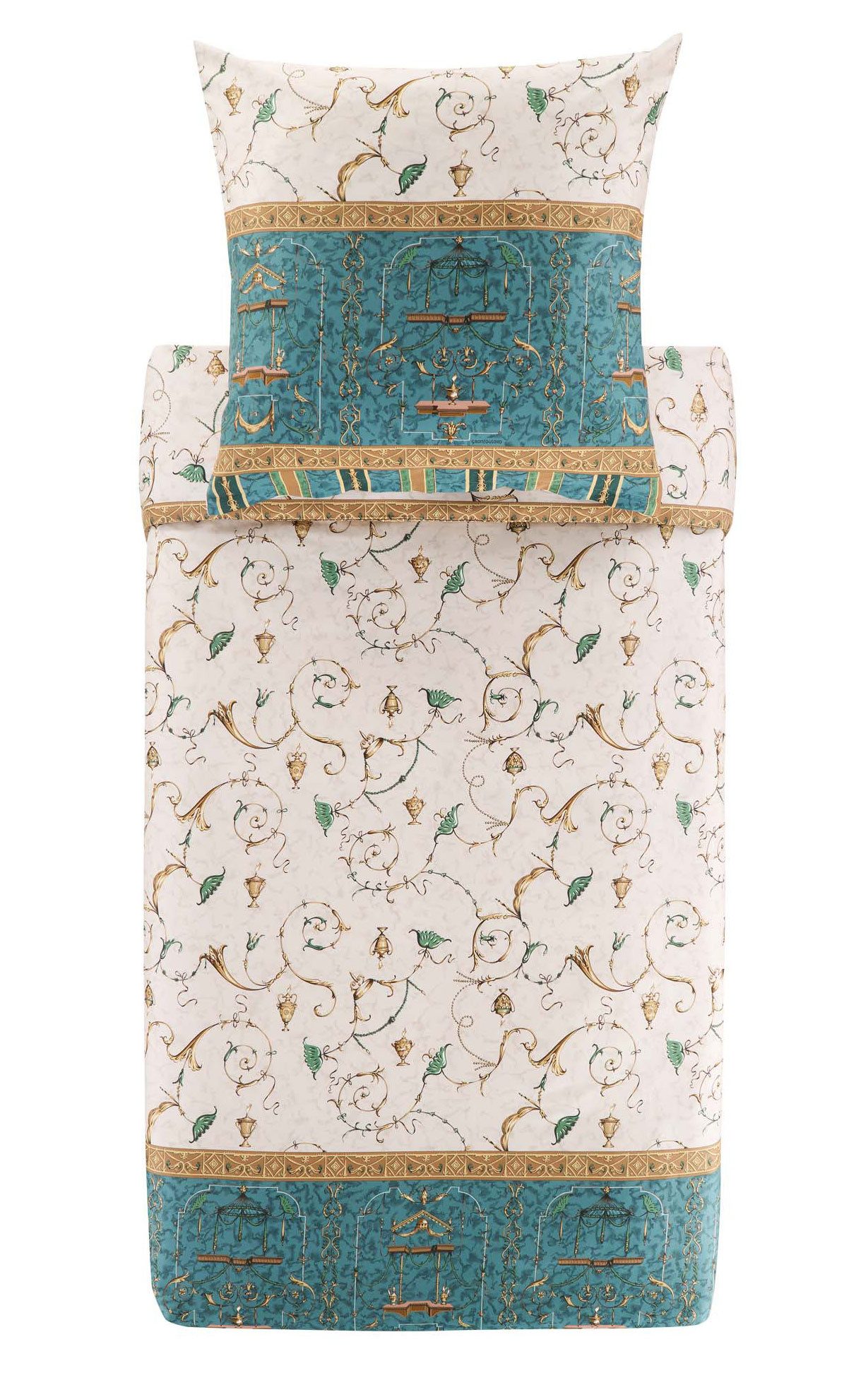 Bettwäsche Bassetti Satin Bettwäsche OPLONTIS, V2 Grün