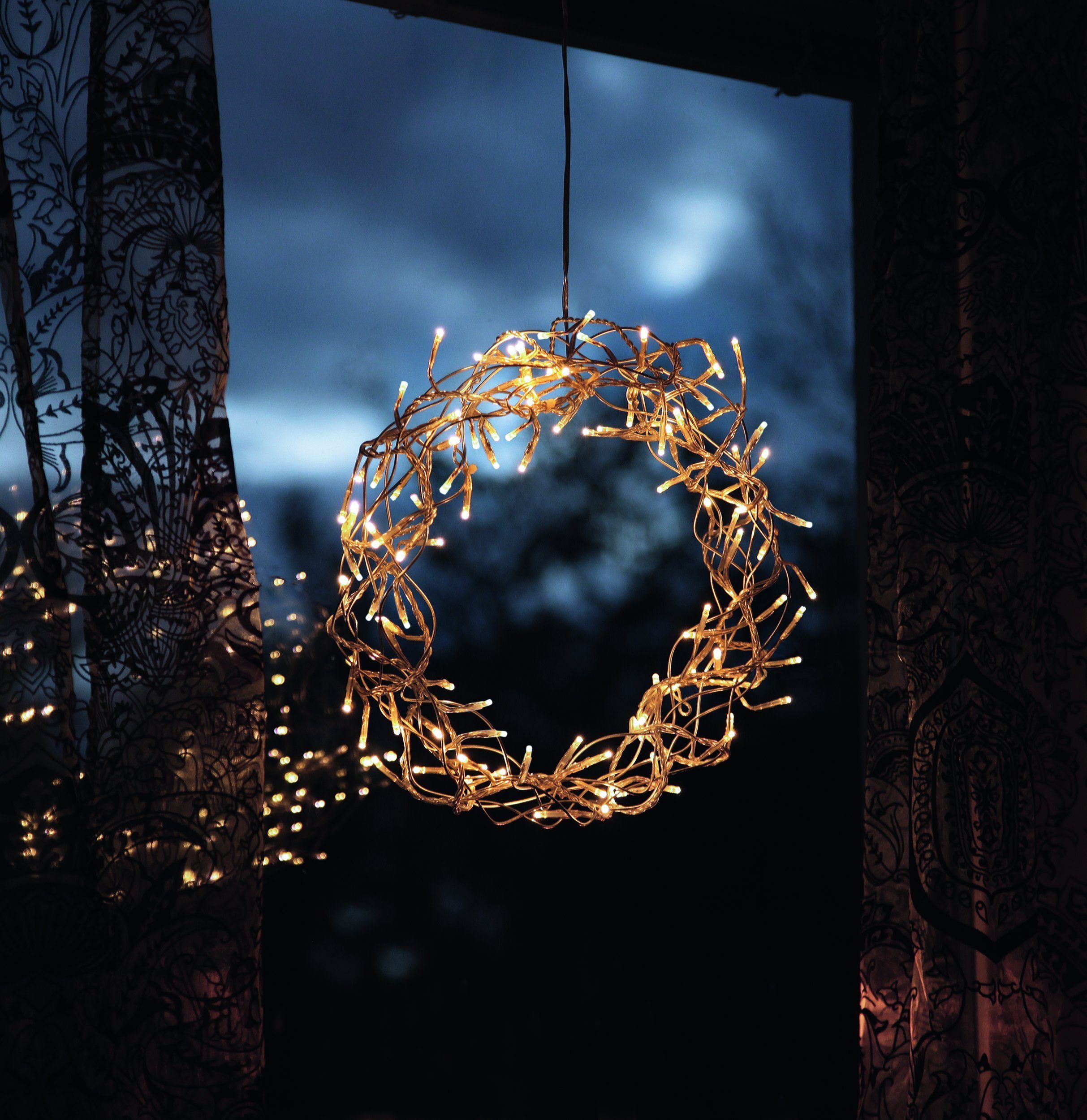 EGLO Dekoobjekt Curly, LED Lichterkranz, mit Kabel, beleuchtete Weihnachtsd günstig online kaufen