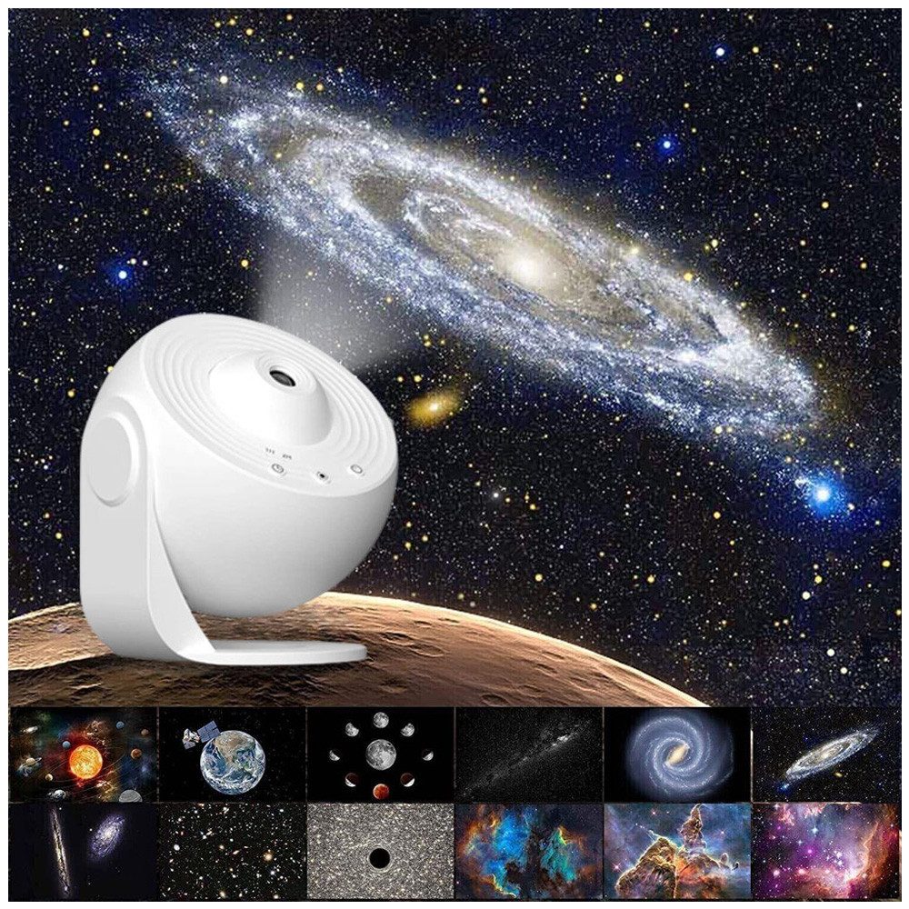 QUBEBU LED Nachtlicht Sternenhimmel Projektor, Home Planetarium, Projektor Lampe, 13-in-1, Nebel/Mond/Himmels Galaxie Projektor, Starry Nachtlicht Projektor., Mit Timer, 360°-Drehung, für Schlafzimmer Kinder Erwachsene.