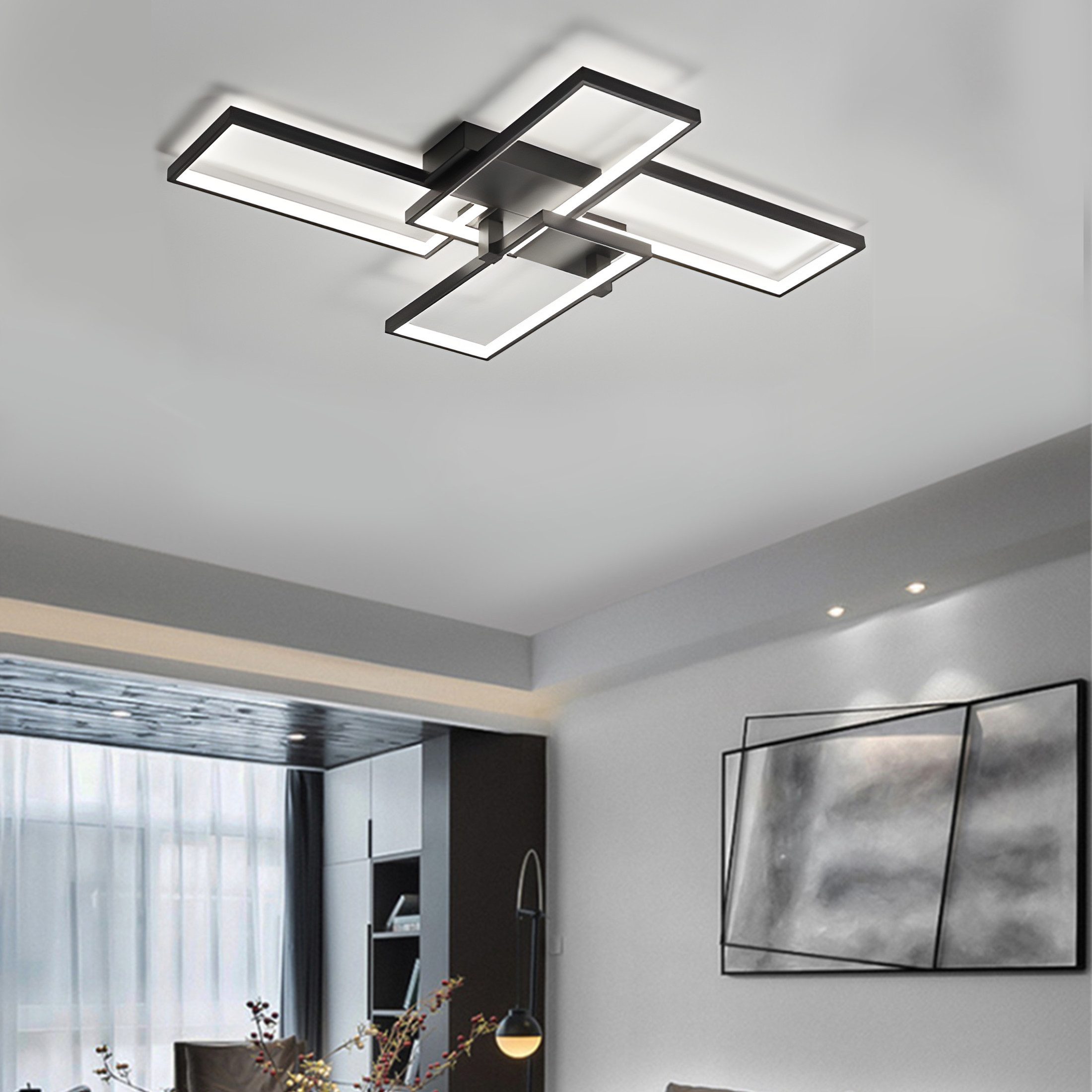 YINDN Deckenleuchte 90*65cm LED Deckenleuchten, Stufenlos günstig online kaufen