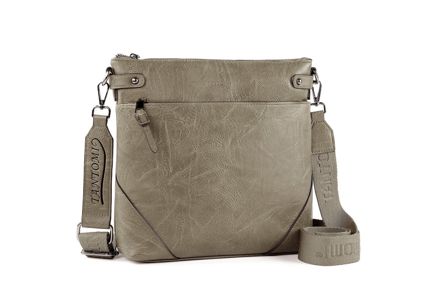 TANTOMI Umhängetasche Damen Schultertasche Mittelgroß mit Vielen Fächern Freizeit leicht, Damen Handtasche Henkeltasche Schultertasche Crossbody Bag