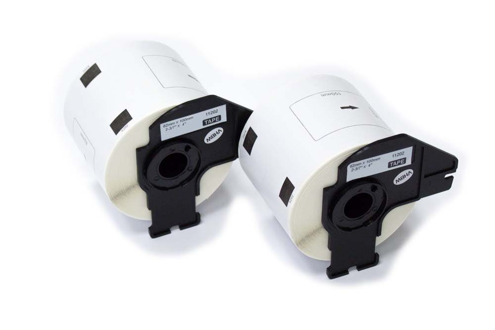 vhbw Etikettenpapier passend für Brother PT QL560VP, QL-570, QL-580, QL-580N, QL-650