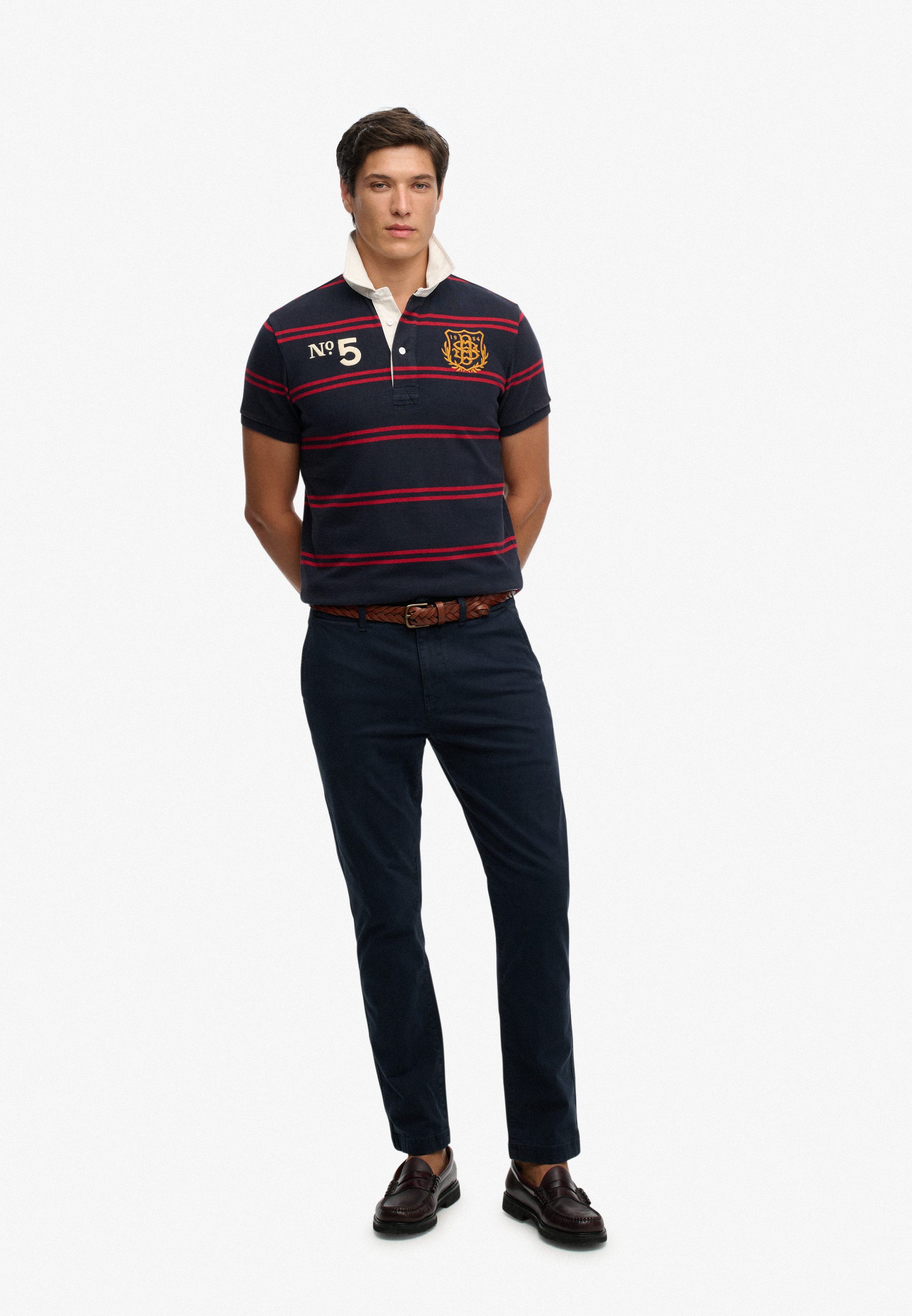 Superdry Poloshirt DOUBLE EMBLEM JERSEY SS RUGBY im angesagten Rugby Stil – Bild 5 von 5