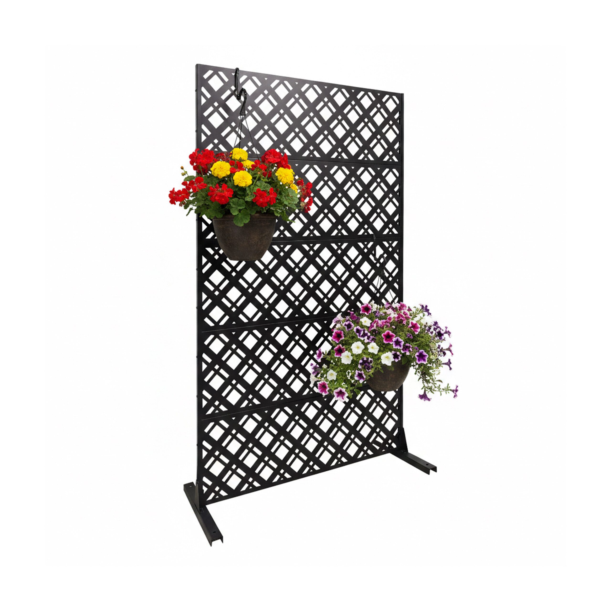 relaxdays Sichtschutzelement Sichtschutz für Garten Rautenmotiv, (1-St)