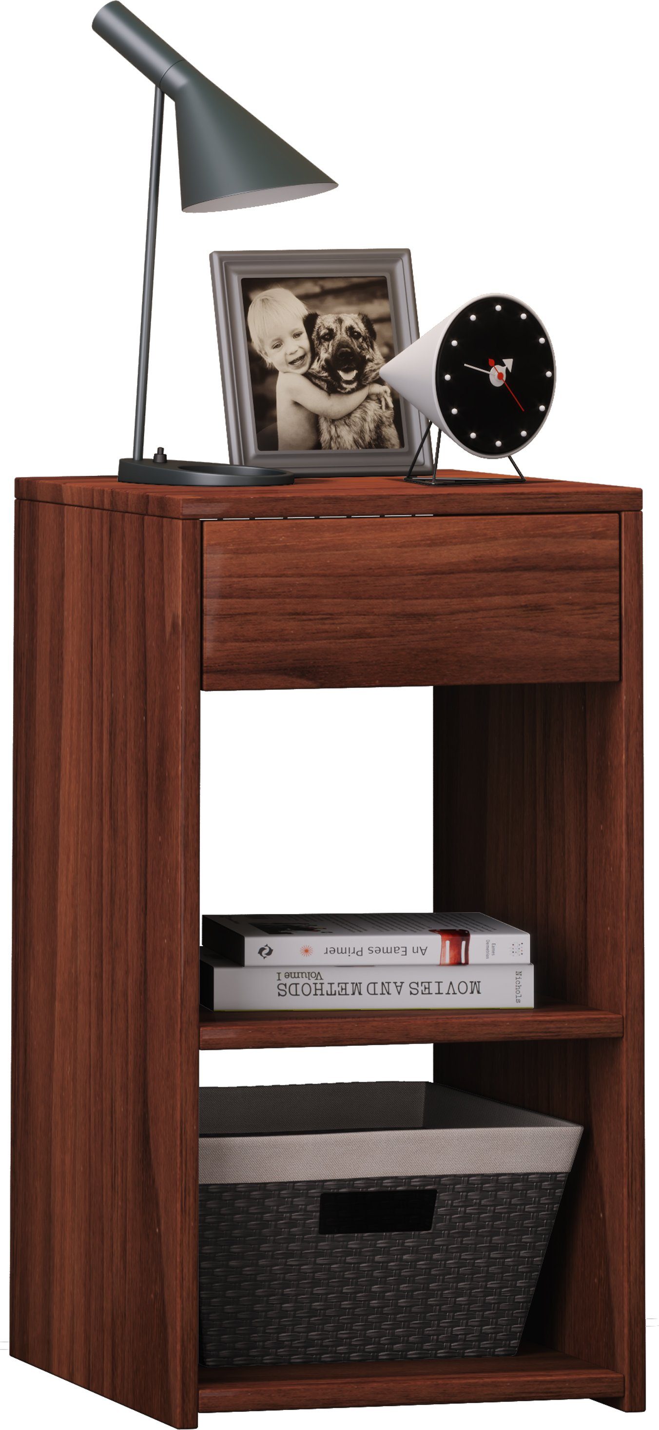 VCM Nachttisch Holz Nachttisch Nachtschrank Sledo Schublade Maxi